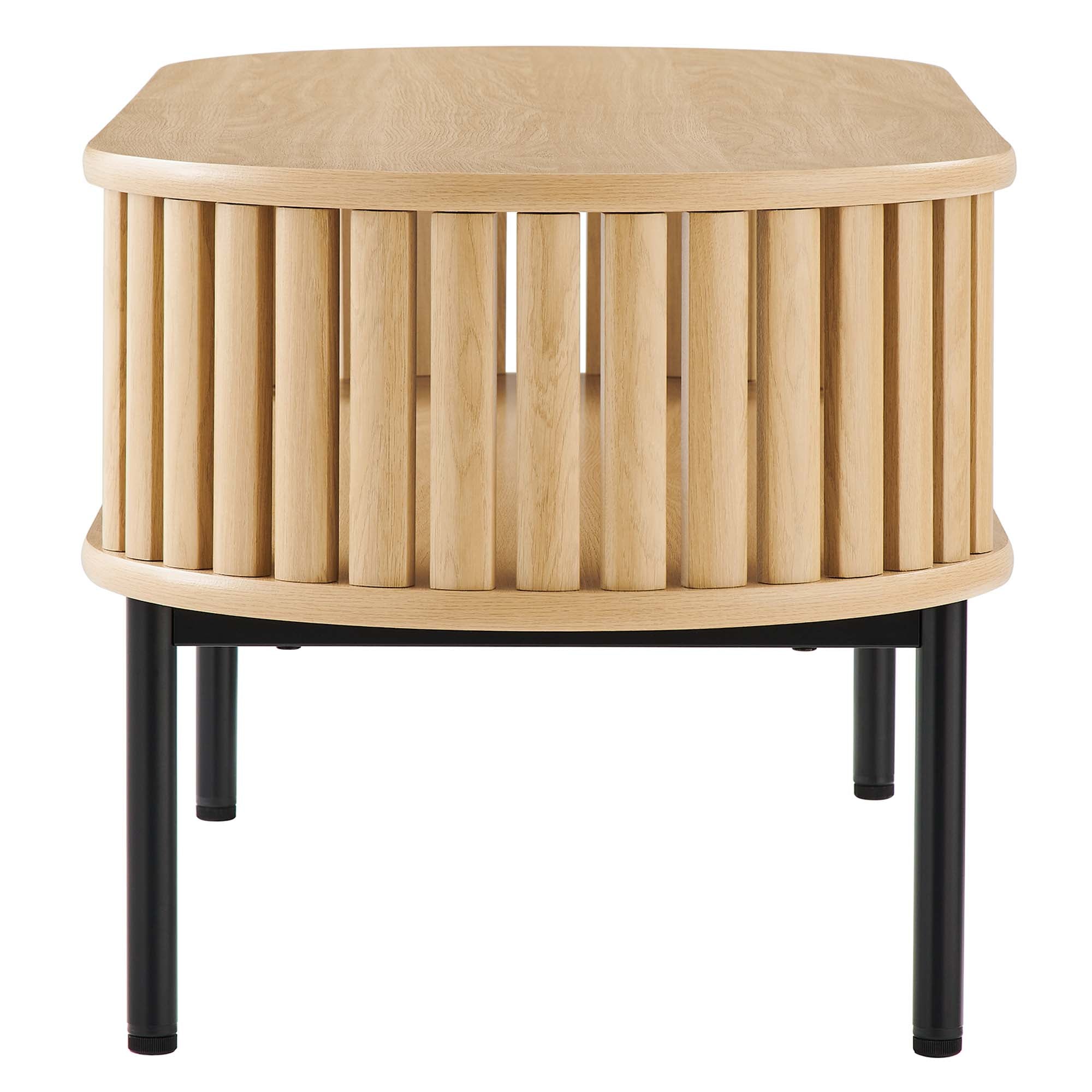 Fortitude Wood Coffee Table, Oak