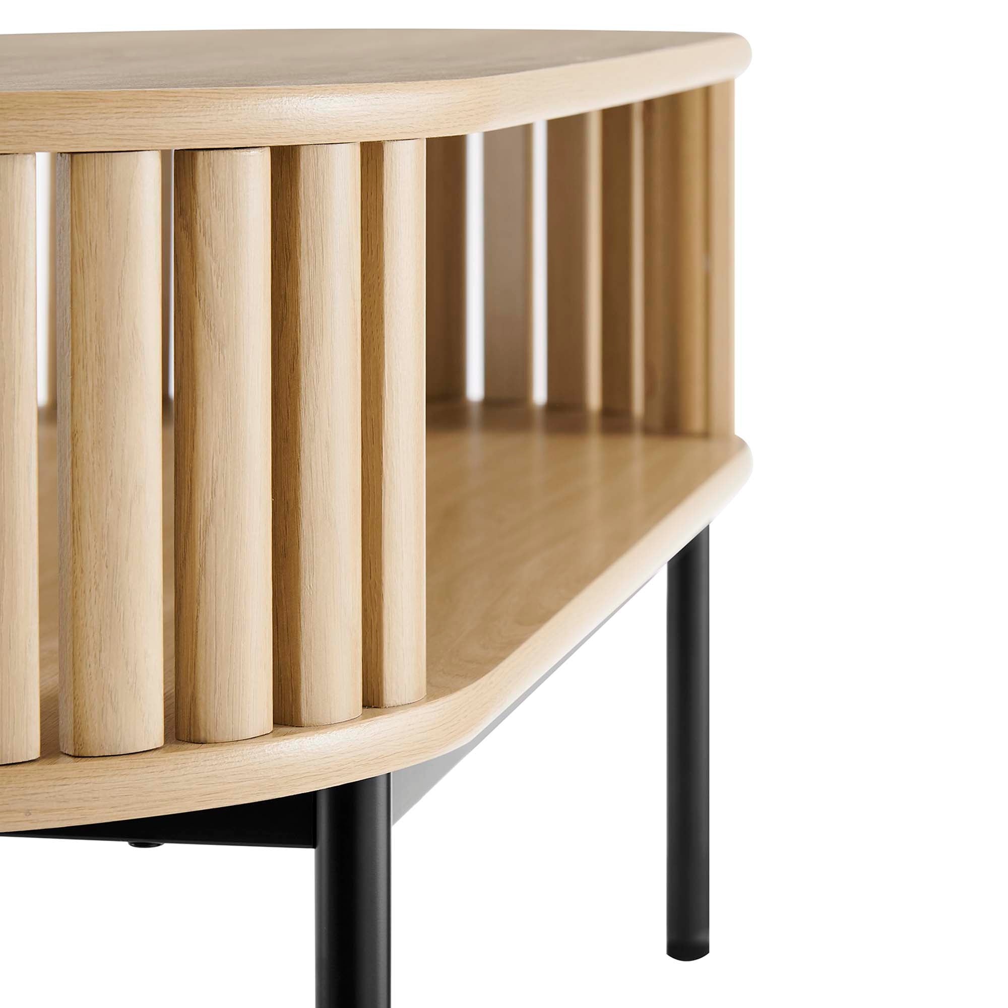 Fortitude Wood Coffee Table, Oak