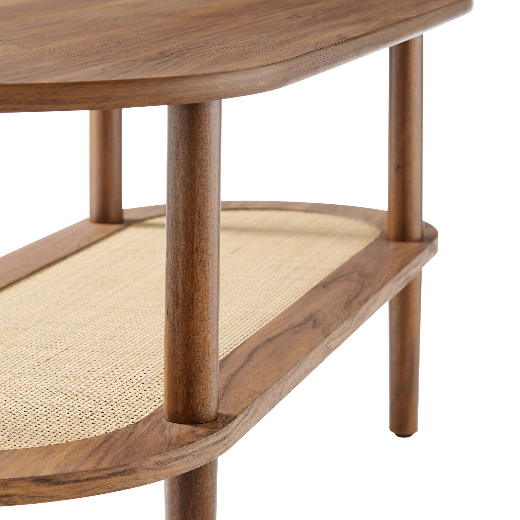Torus Oval Coffee Table, Walnut