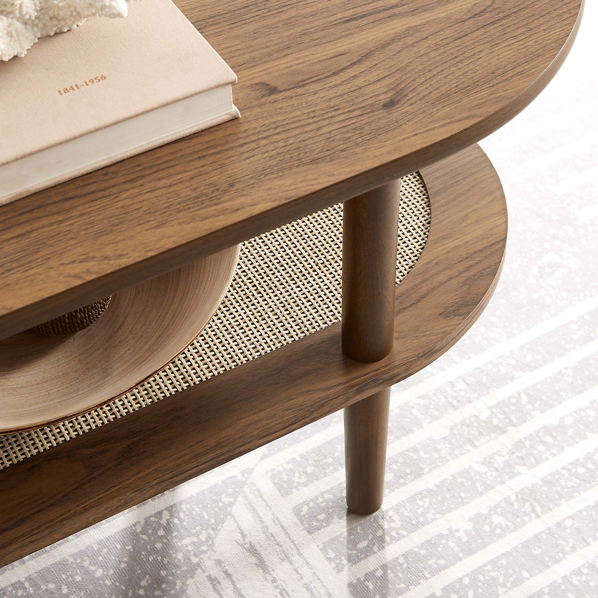 Torus Oval Coffee Table, Walnut
