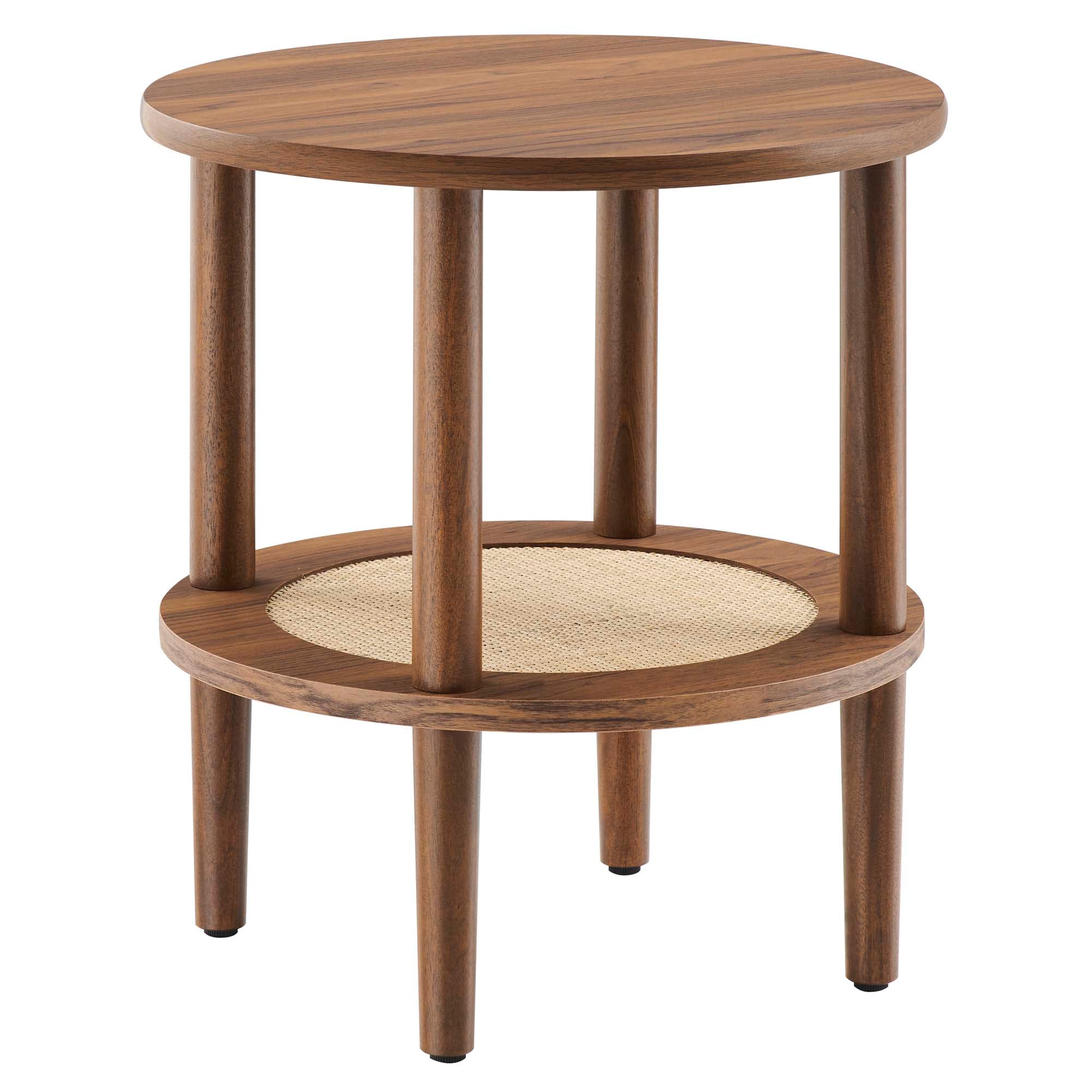 Torus Round Side Table, Walnut