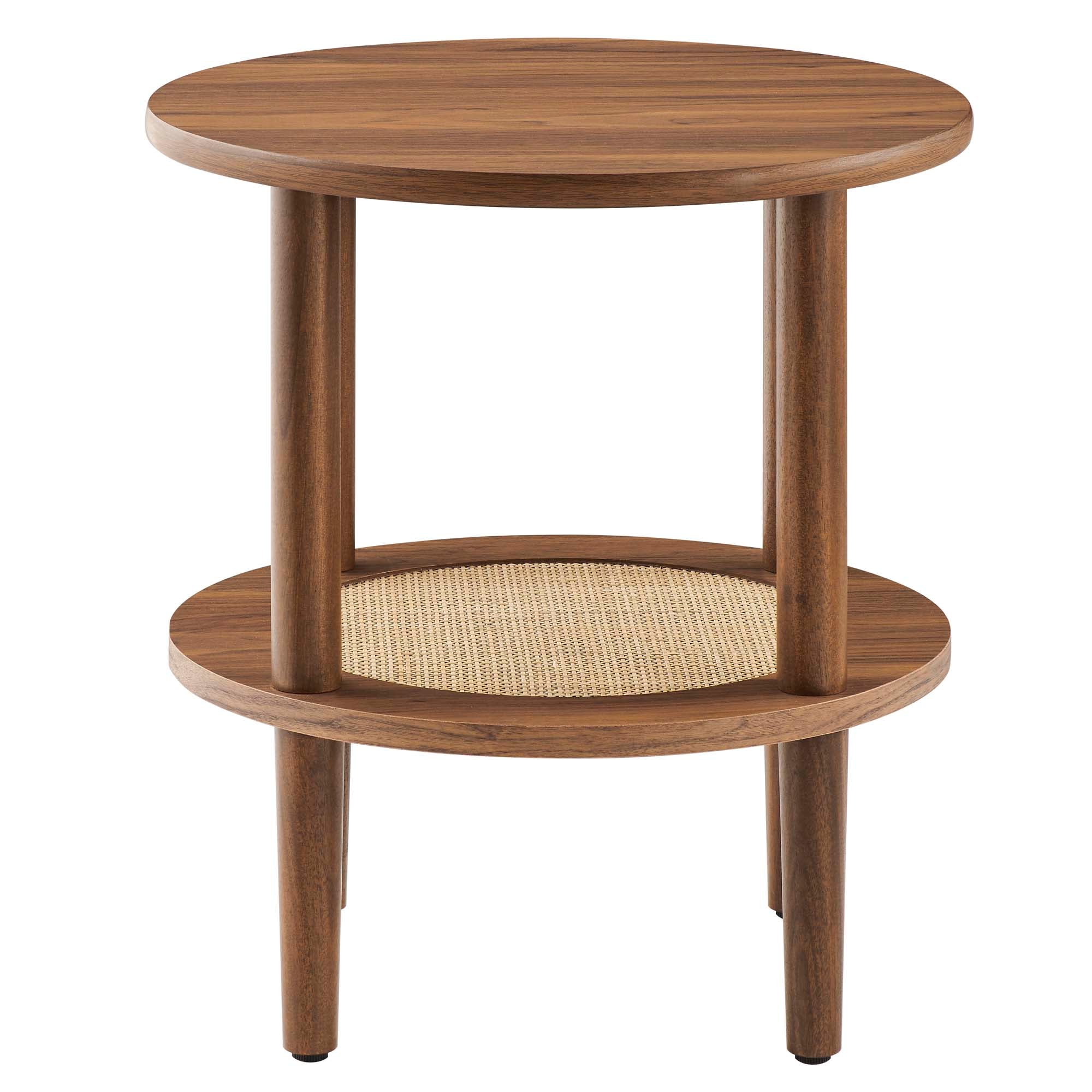 Torus Round Side Table, Walnut