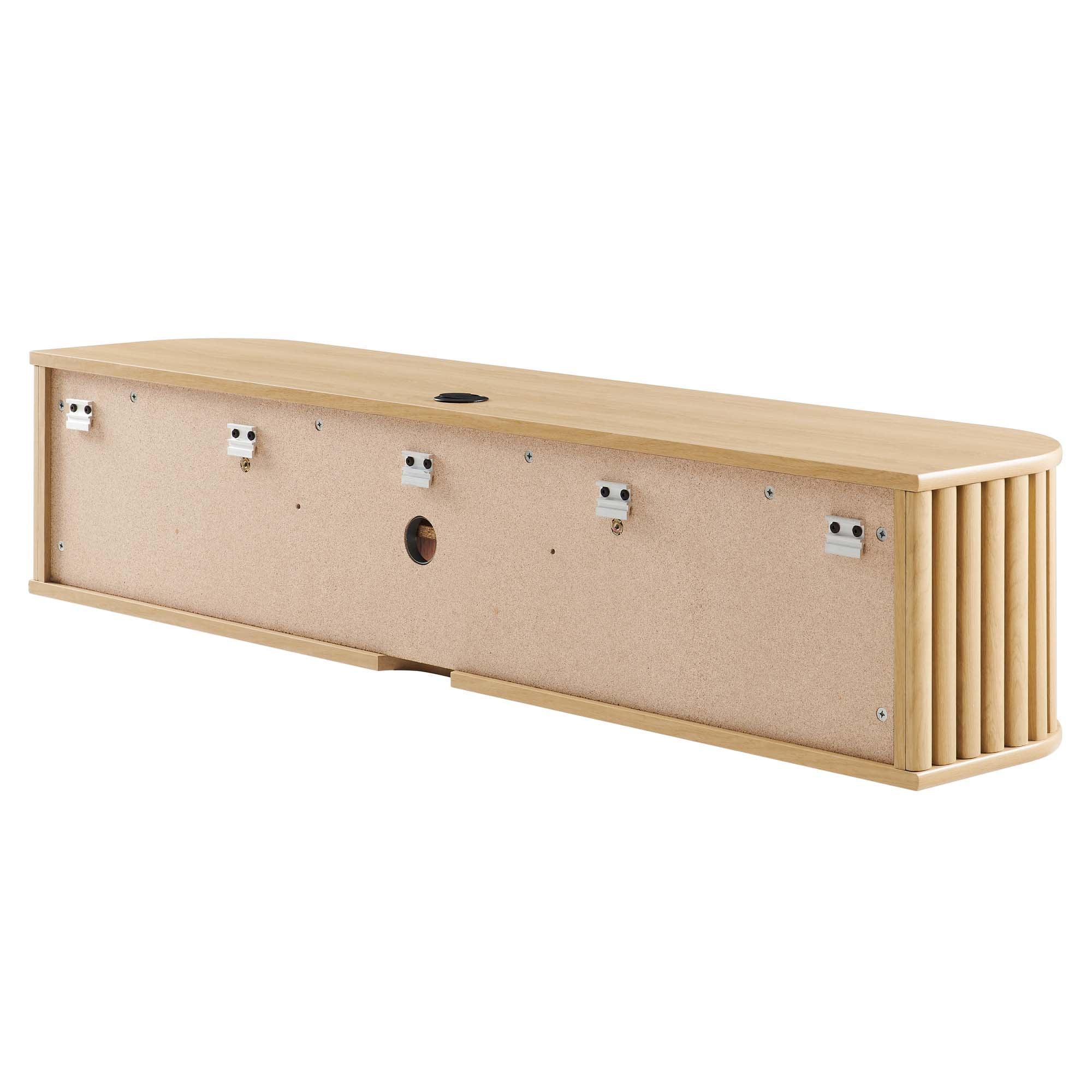 Fortitude 63" Wall-Mounted TV Stand, Oak