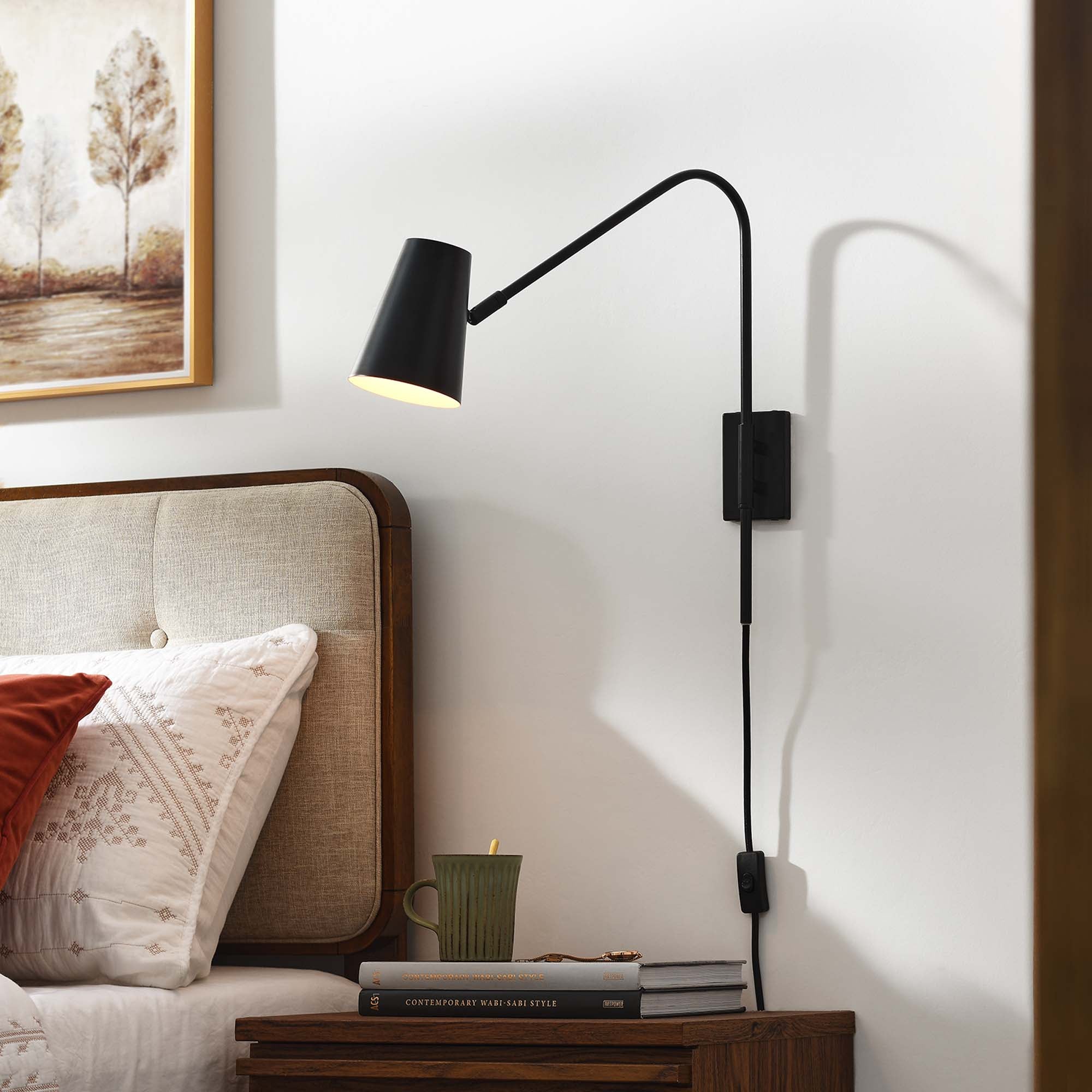 Faye Metal Wall Sconce, Black