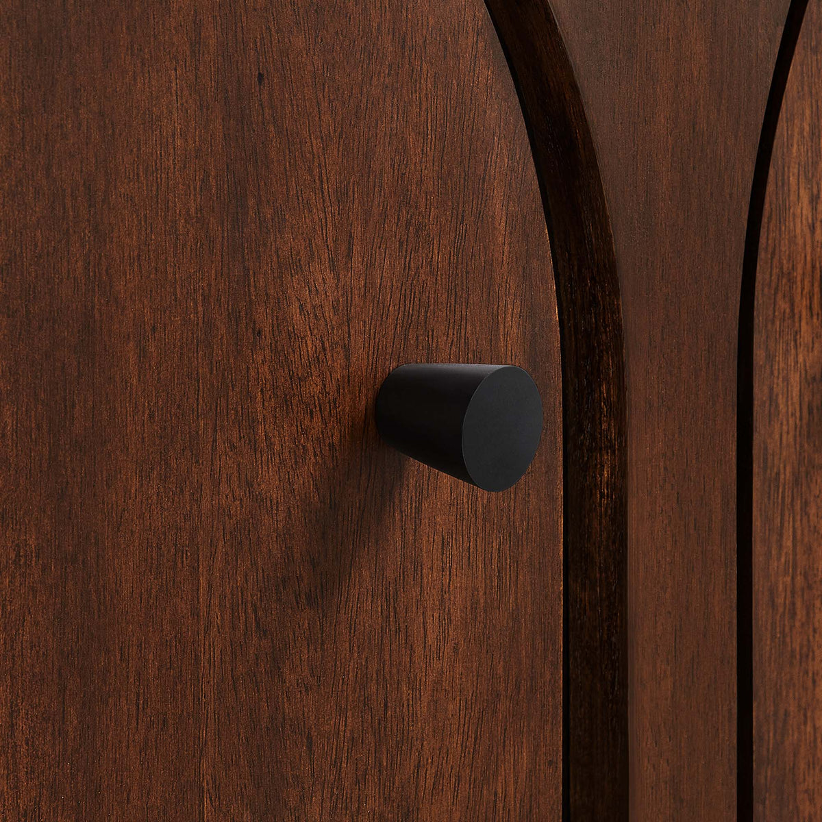 Appia 2-Door Arched Door Storage Cabinet, Walnut