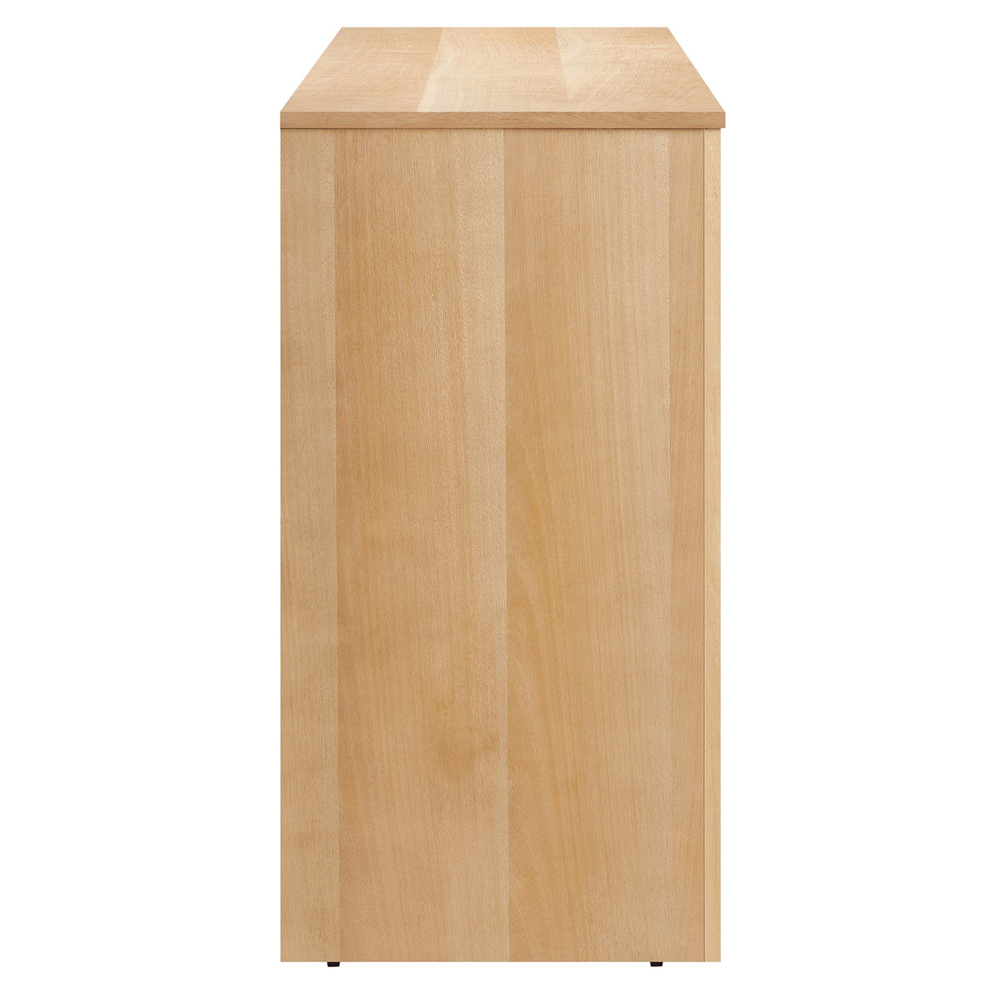 Appia Wood Grain 4-Door Sideboard Storage Cabinet, Oak