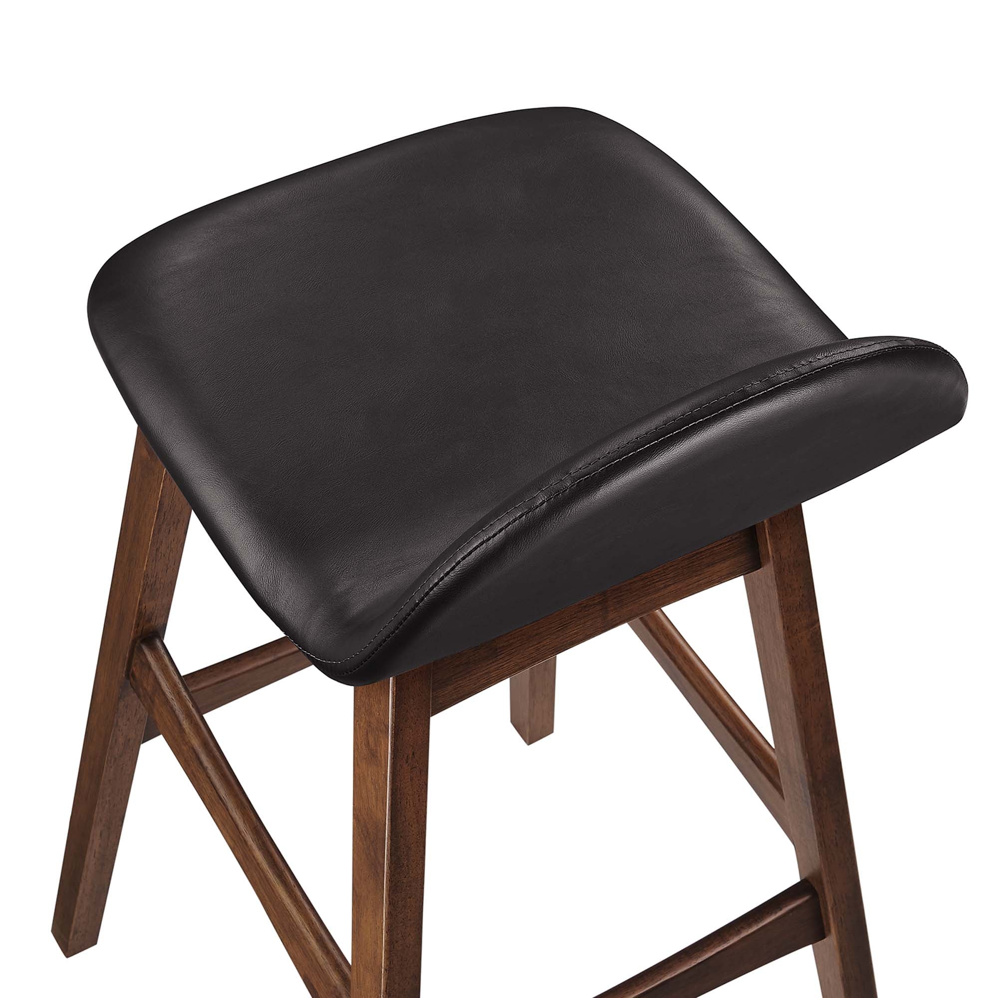 Juno Wood Bar Stool Set of 2, Brown