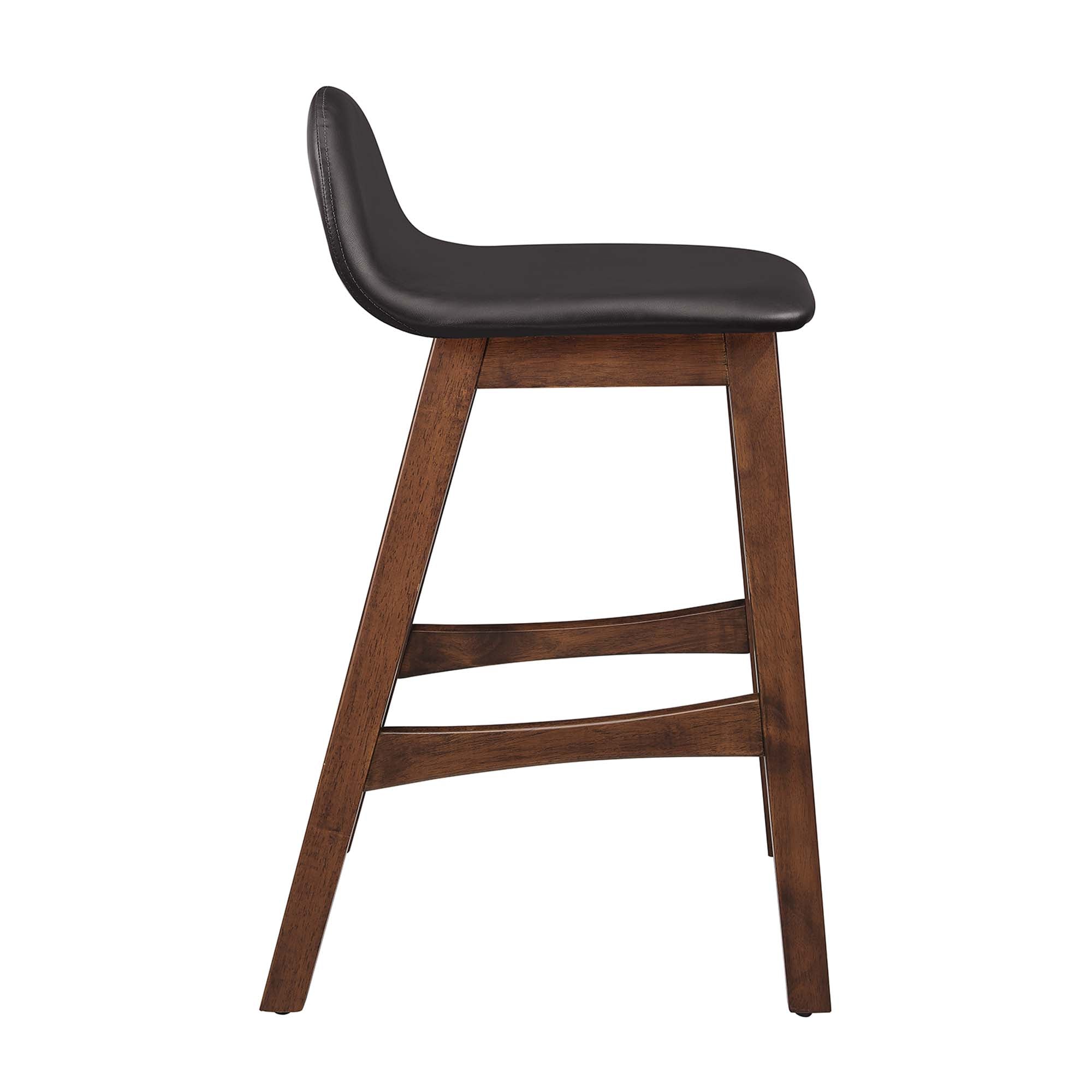 Juno Wood Counter Stool Set of 2, Brown