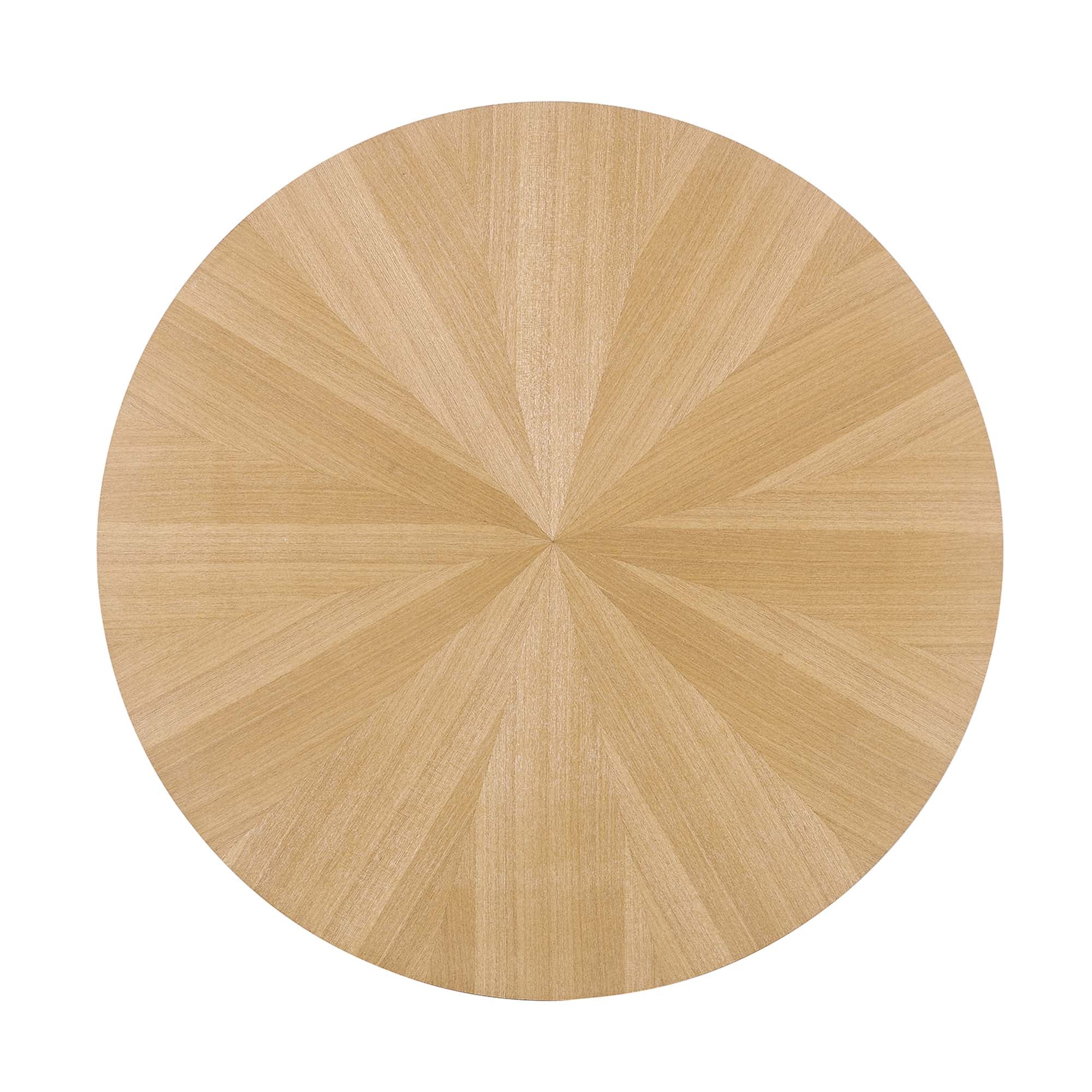 Crossroads Round Wood Coffee Table, Oak