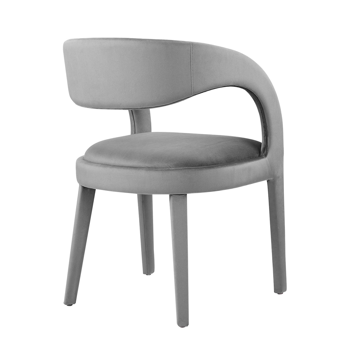 Pinnacle Performance Velvet Dining Chair Set of 2, Gray