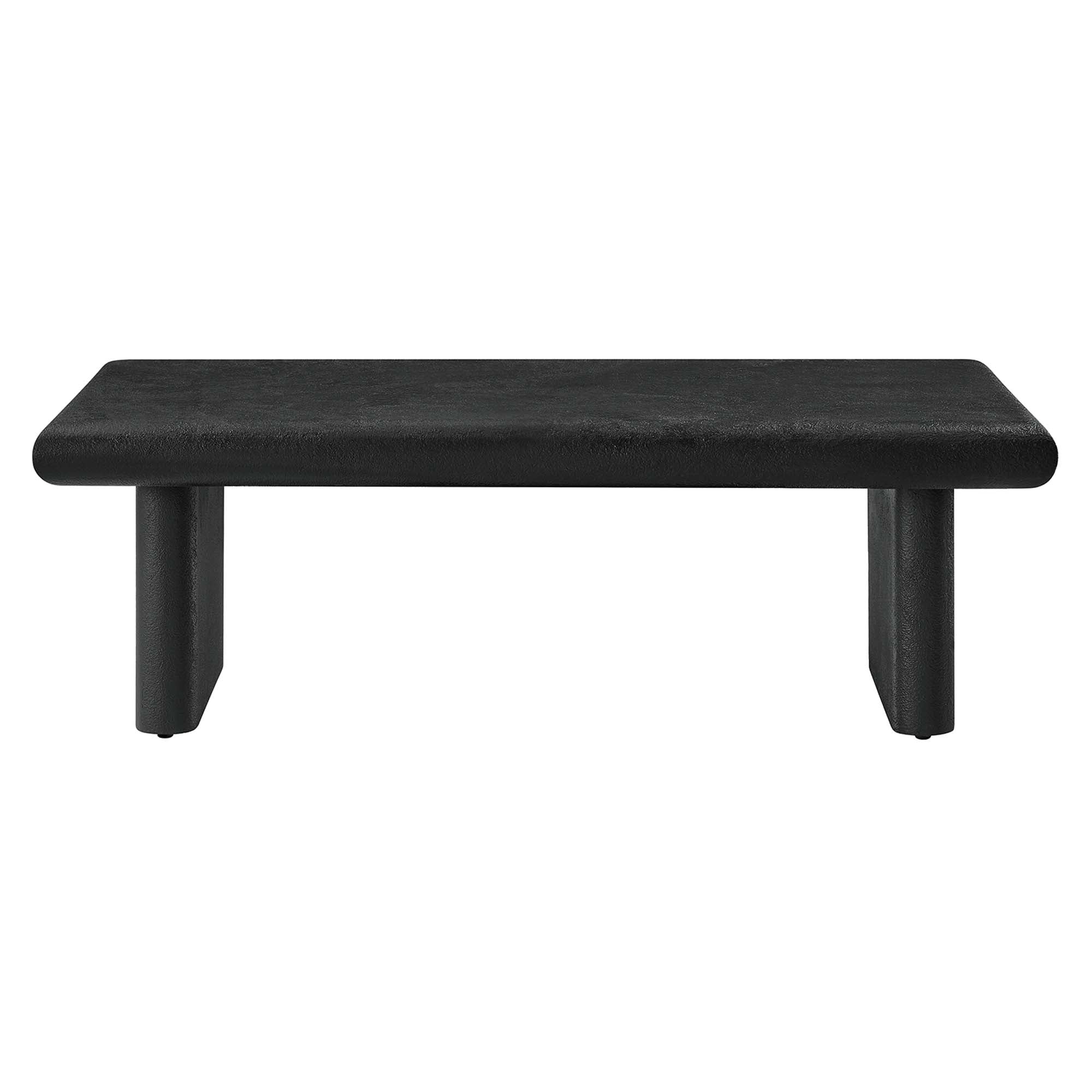 Relic Concrete Textured Coffee Table, Black