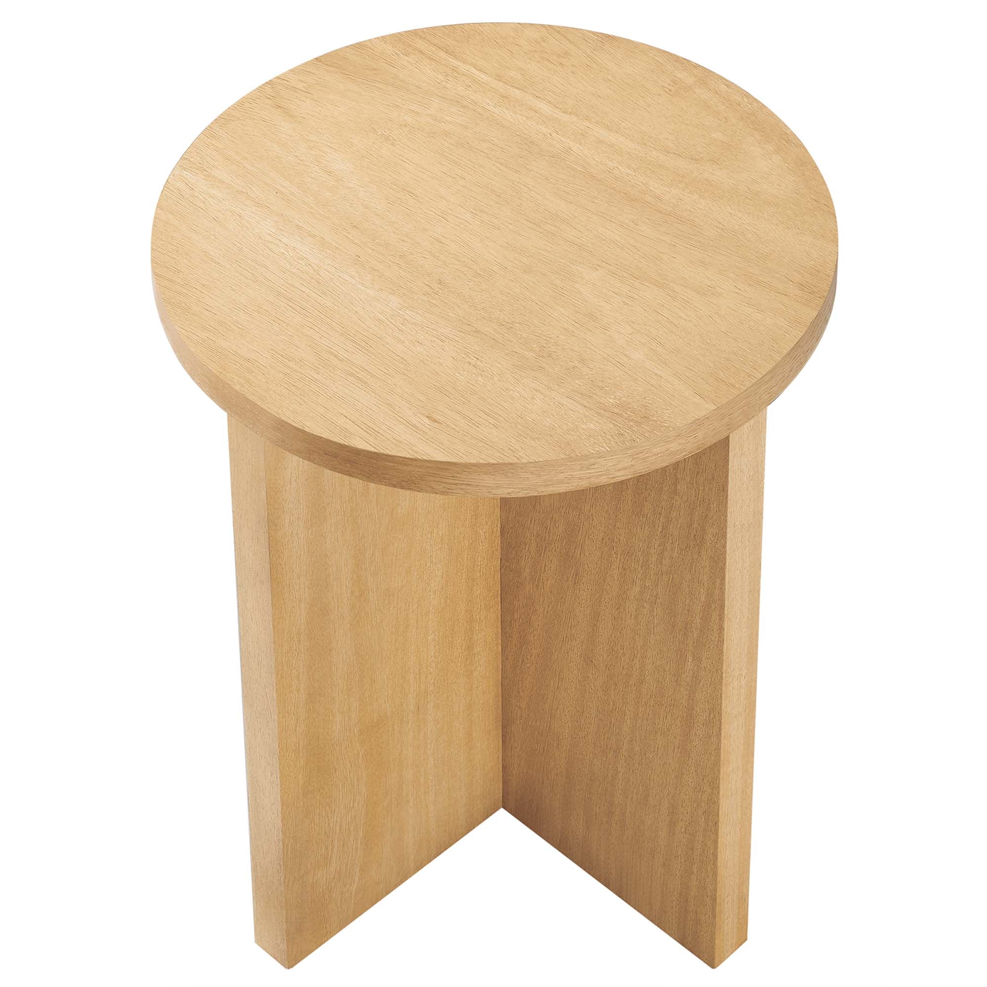Silas Round Wood Side Table, Natural