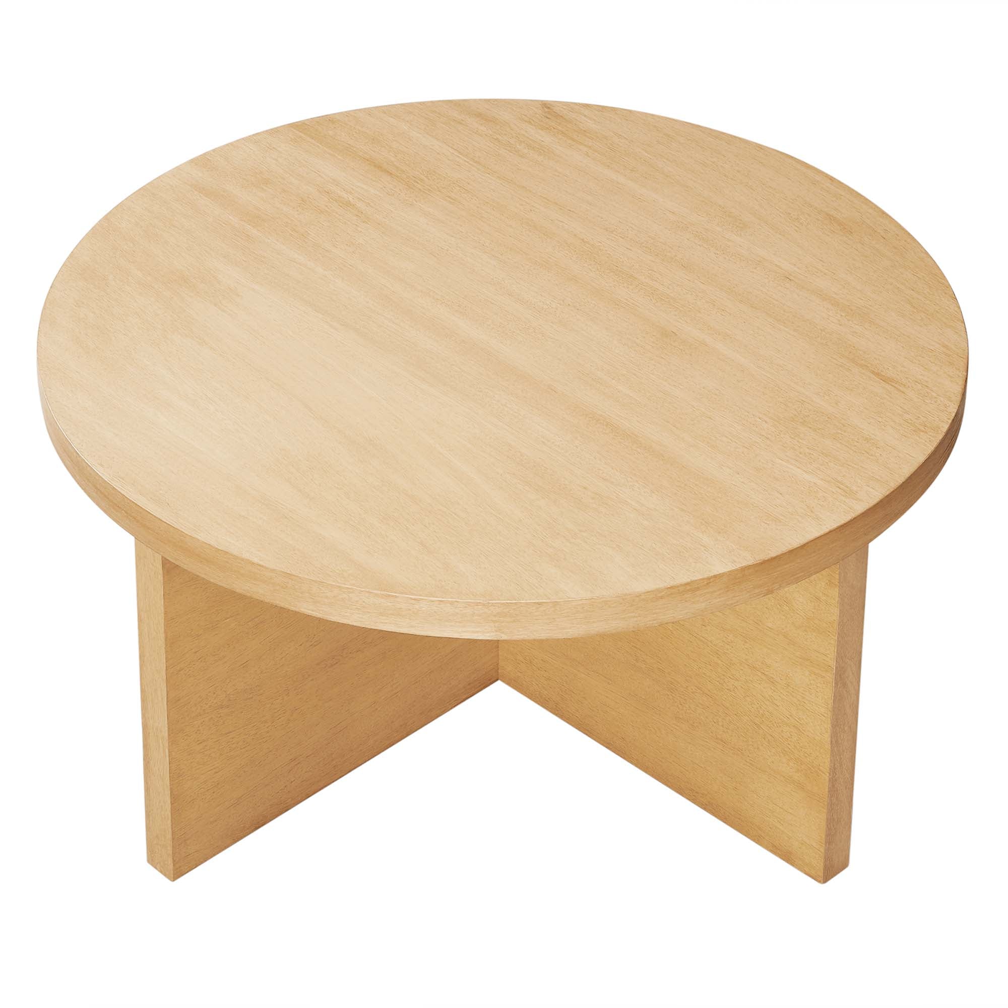 Silas Round Wood Coffee Table, Natural