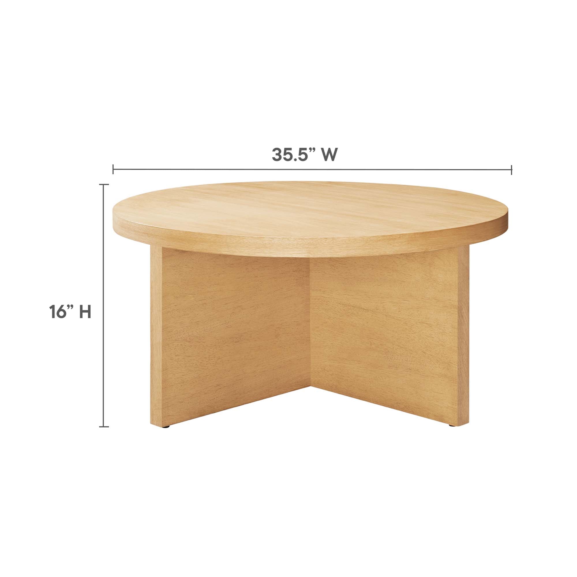Silas Round Wood Coffee Table, Natural