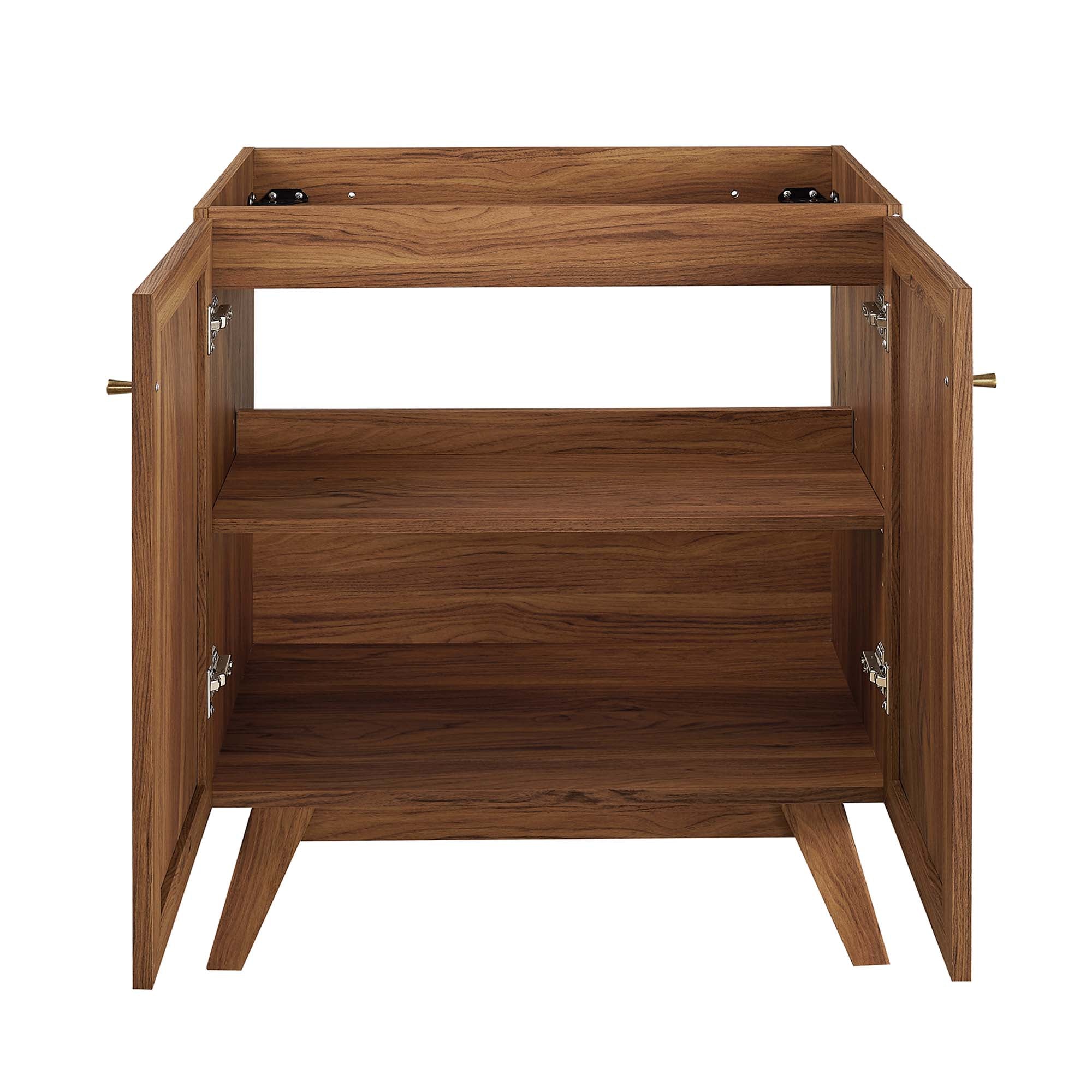 Soma 30" Bathroom Vanity Cabinet (Sink Basin Not Included), Walnut