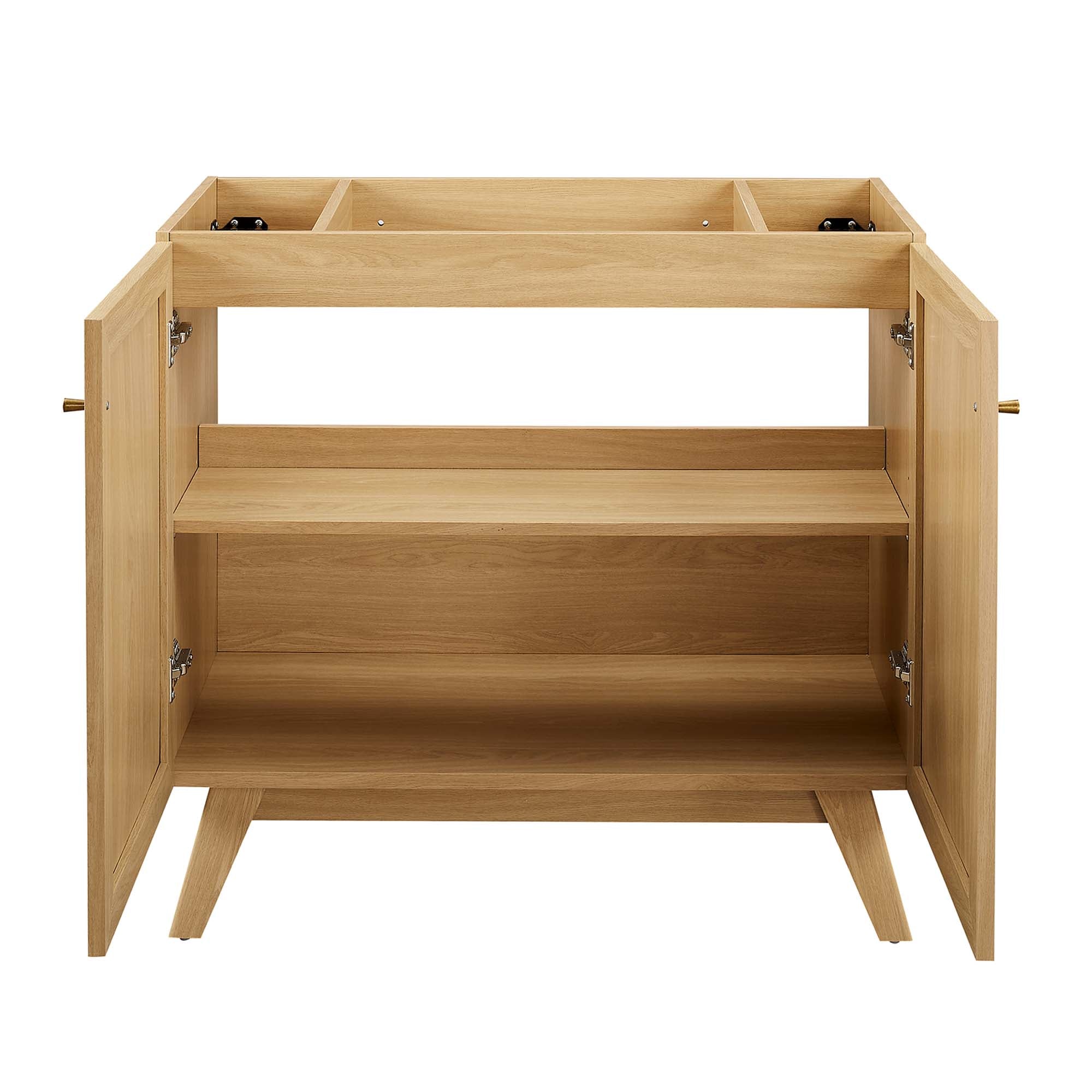 Soma 36" Bathroom Vanity Cabinet (Sink Basin Not Included), Oak