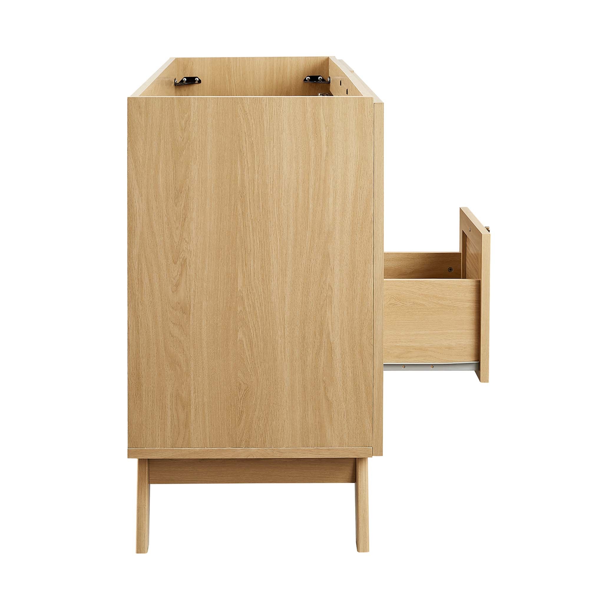 Soma 48" Single or Double Sink Compatible Bathroom Vanity Cabinet (Sink Basin Not Included), Oak