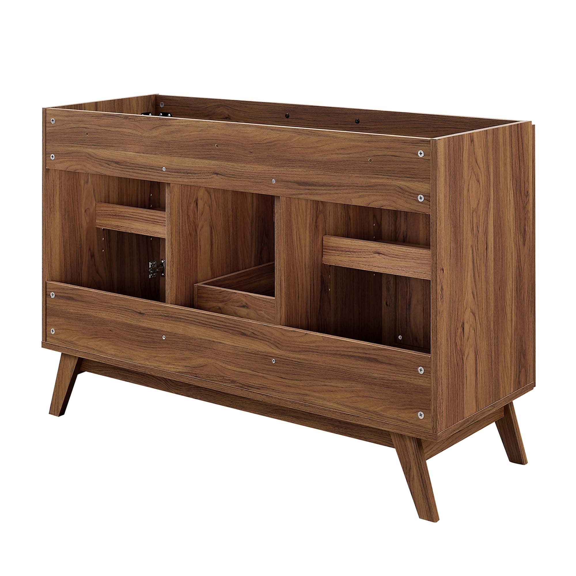 Soma 48" Single or Double Sink Compatible Bathroom Vanity Cabinet (Sink Basin Not Included), Walnut