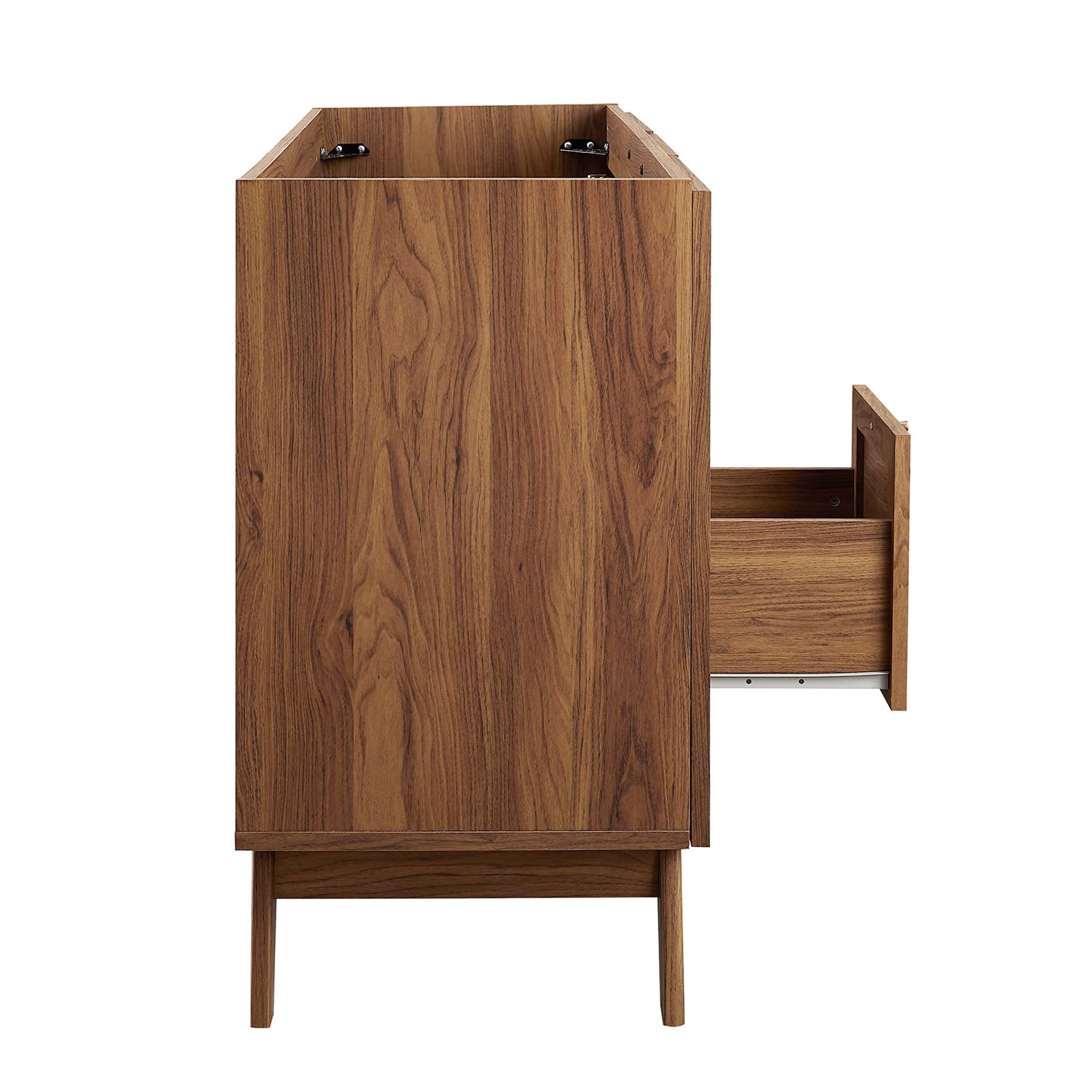Soma 48" Single or Double Sink Compatible Bathroom Vanity Cabinet (Sink Basin Not Included), Walnut