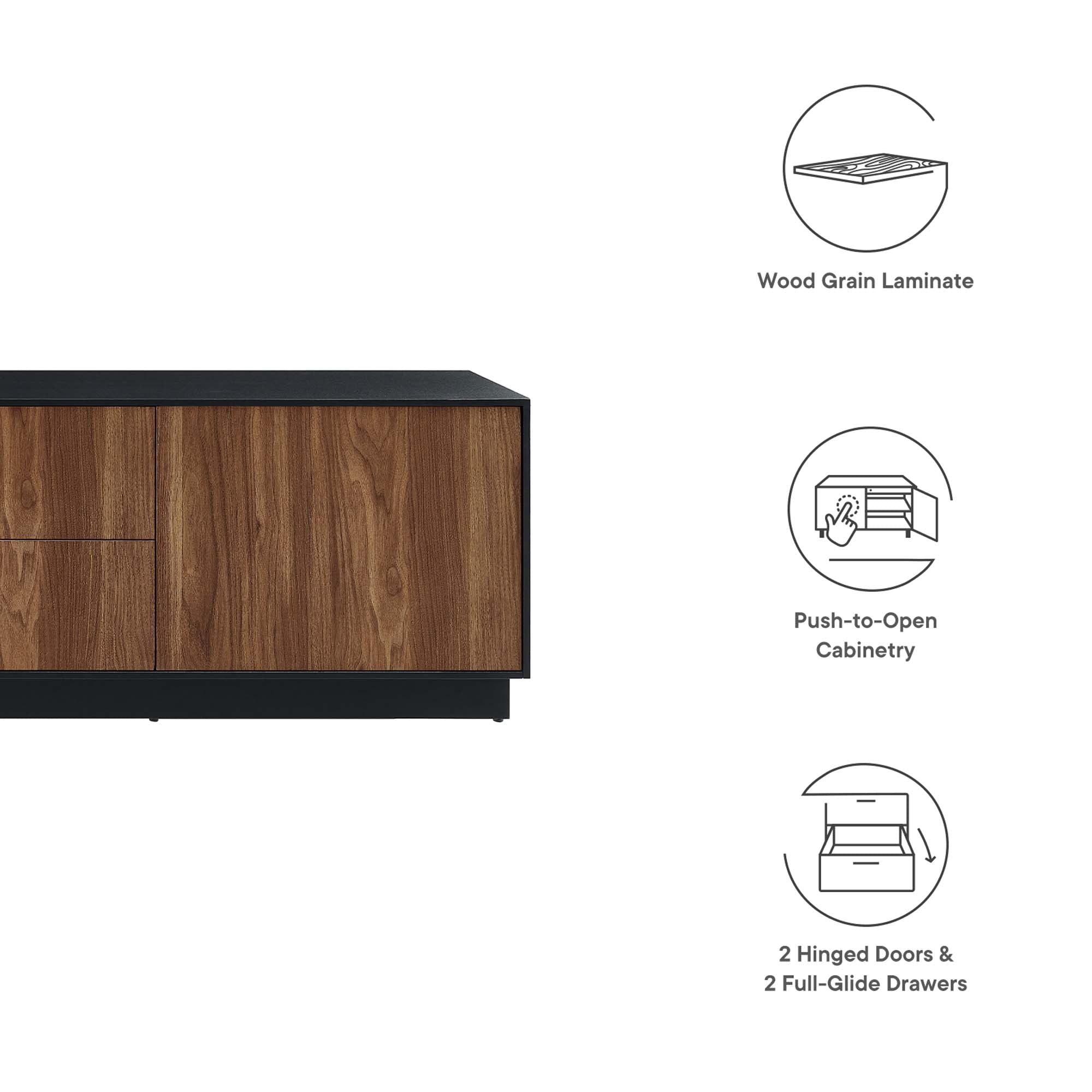 Holden 63" TV Stand, Black Walnut
