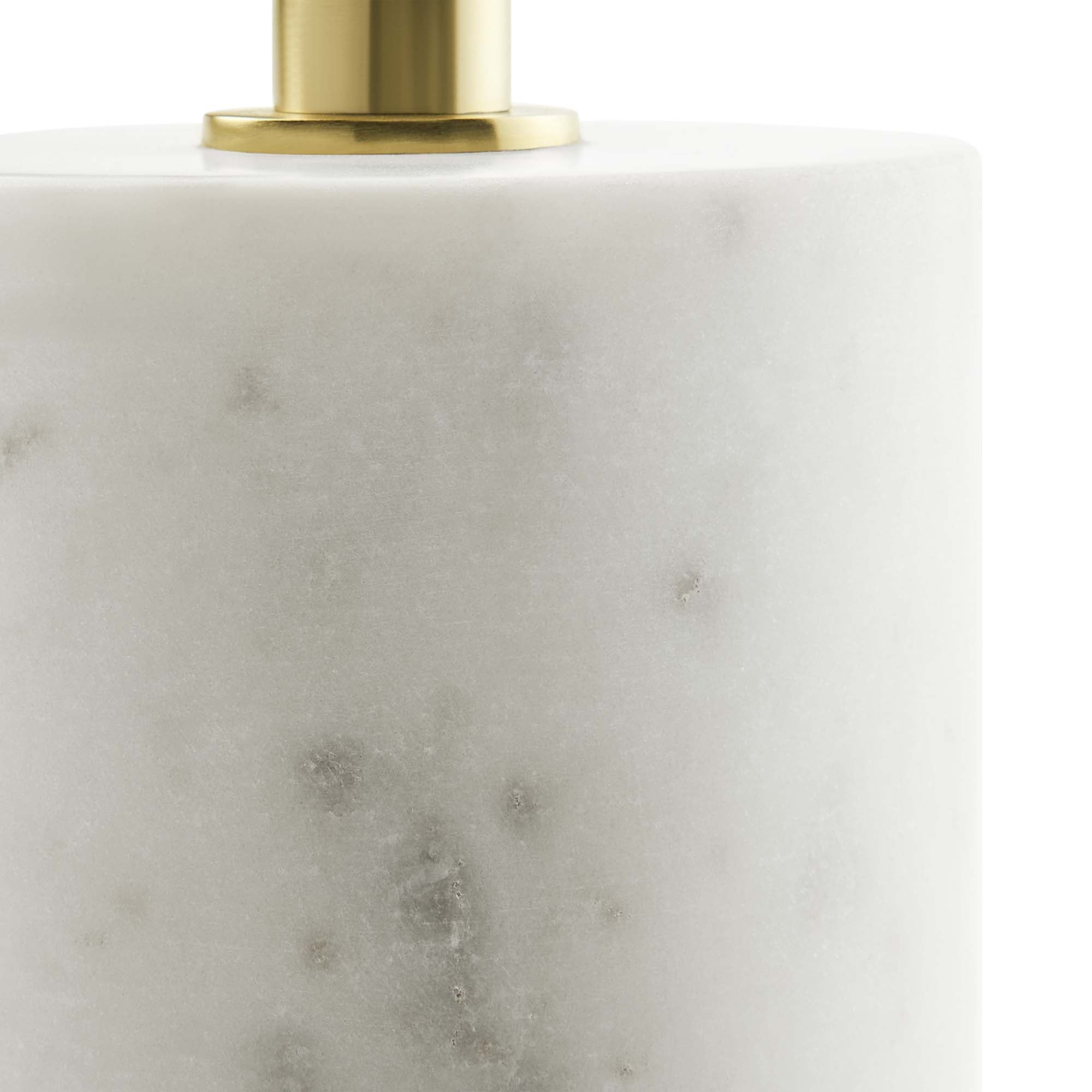 Lyric Round Side Table, White Brass