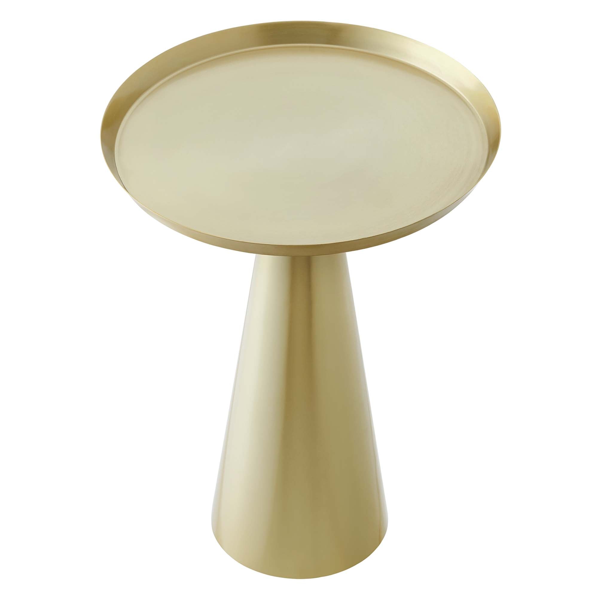 Maren Round Side Table, Brass