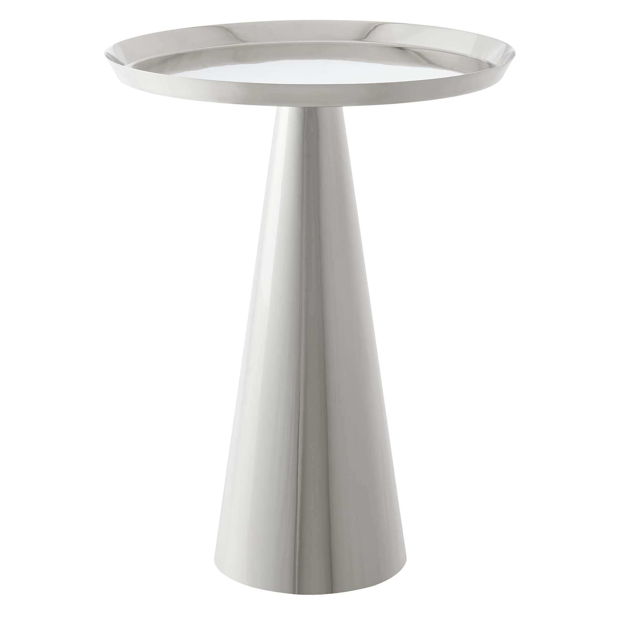 Maren Round Side Table, Nickel