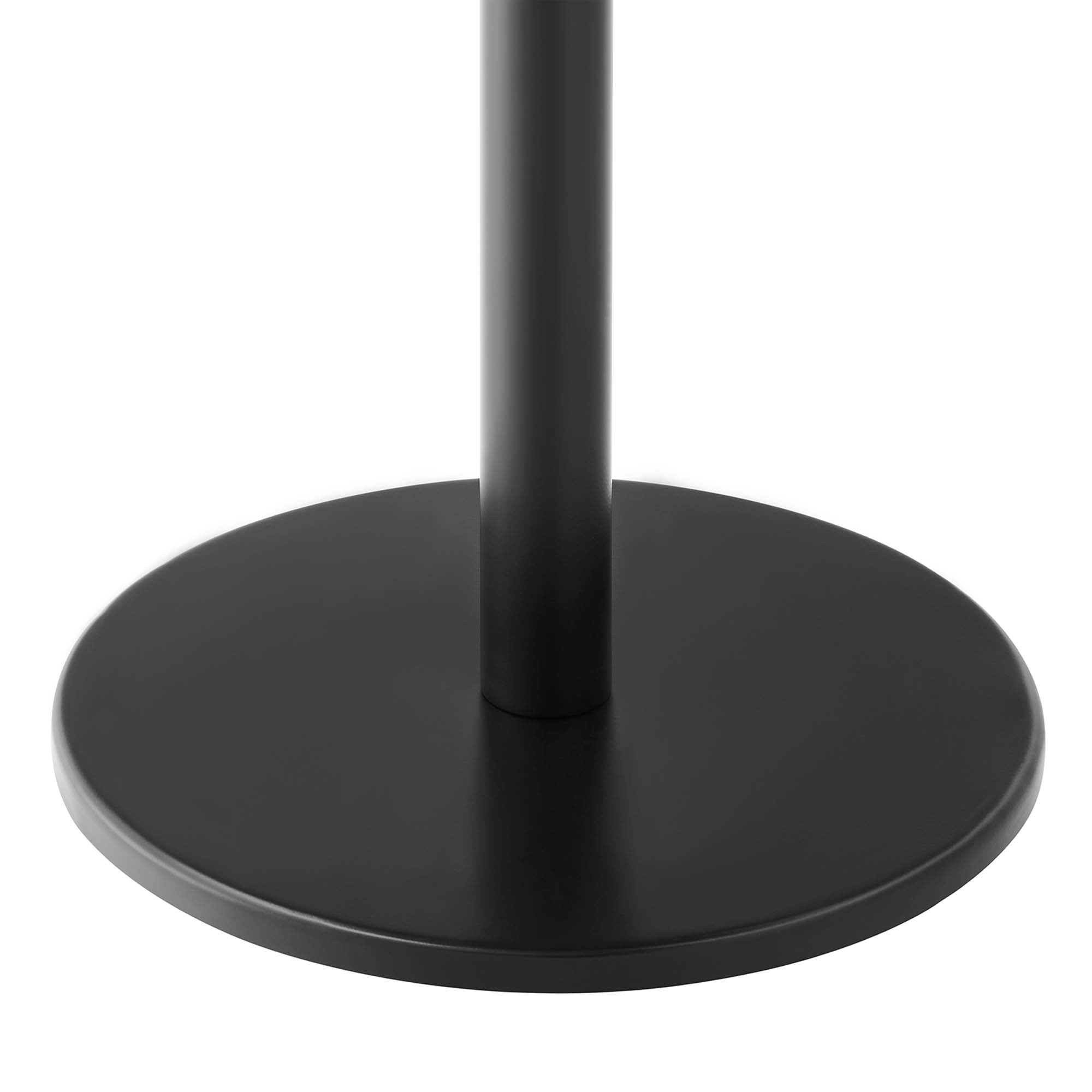 Viva Round Acacia Wood Side Table, Black Light Oak