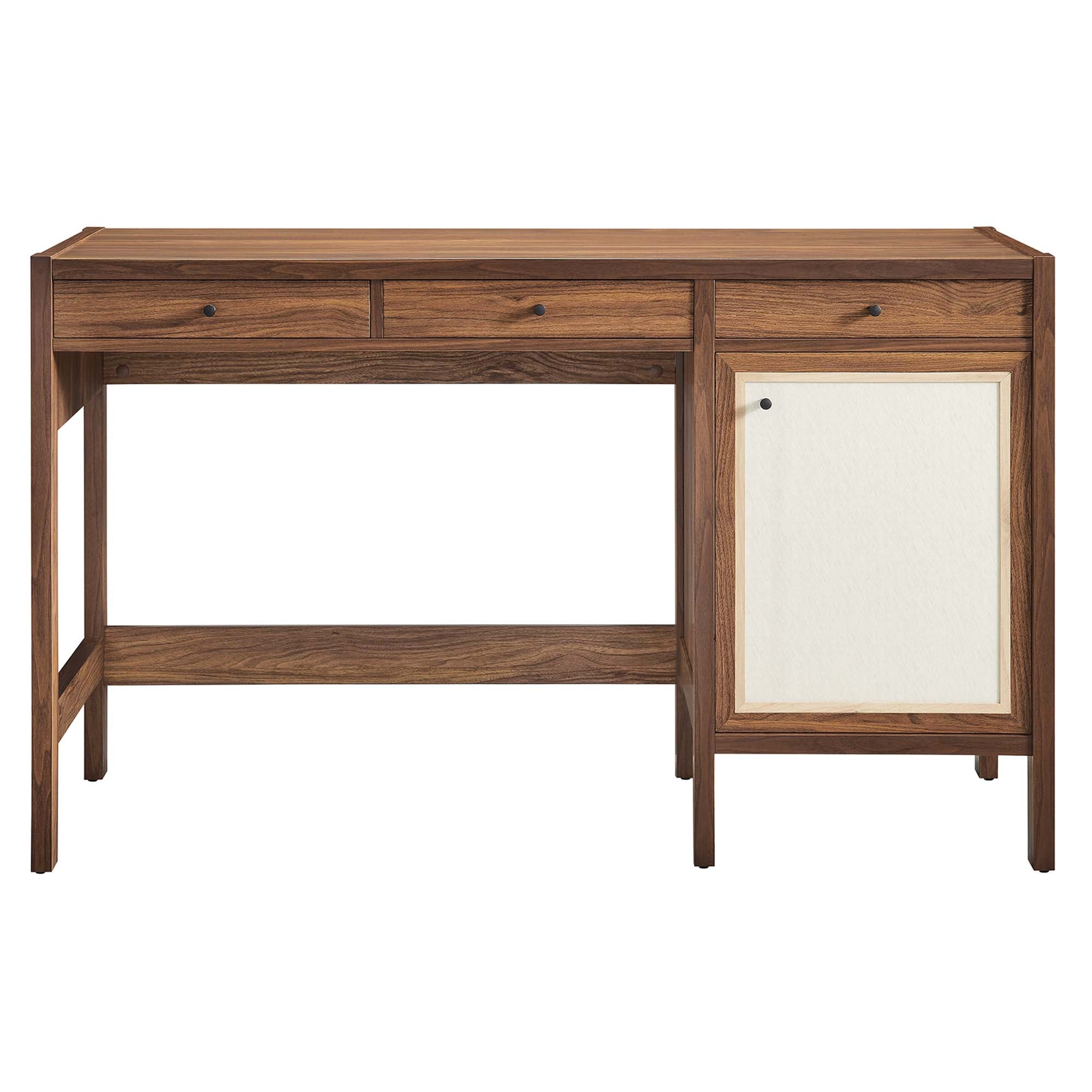 Capri 49" Wood Grain Office Desk, Walnut