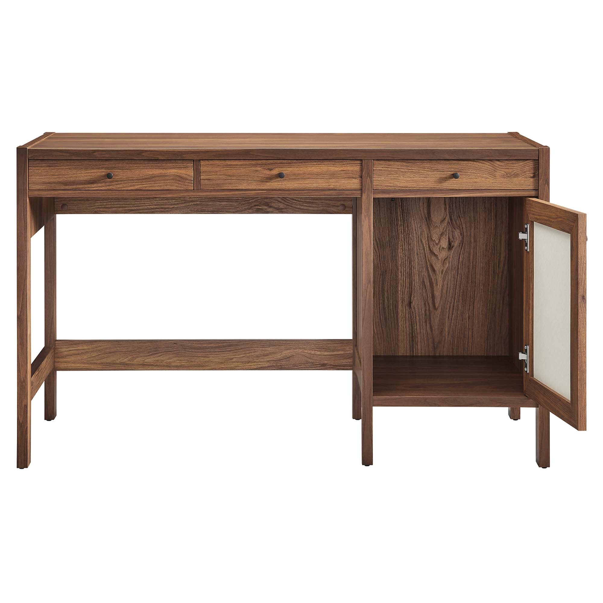 Capri 49" Wood Grain Office Desk, Walnut