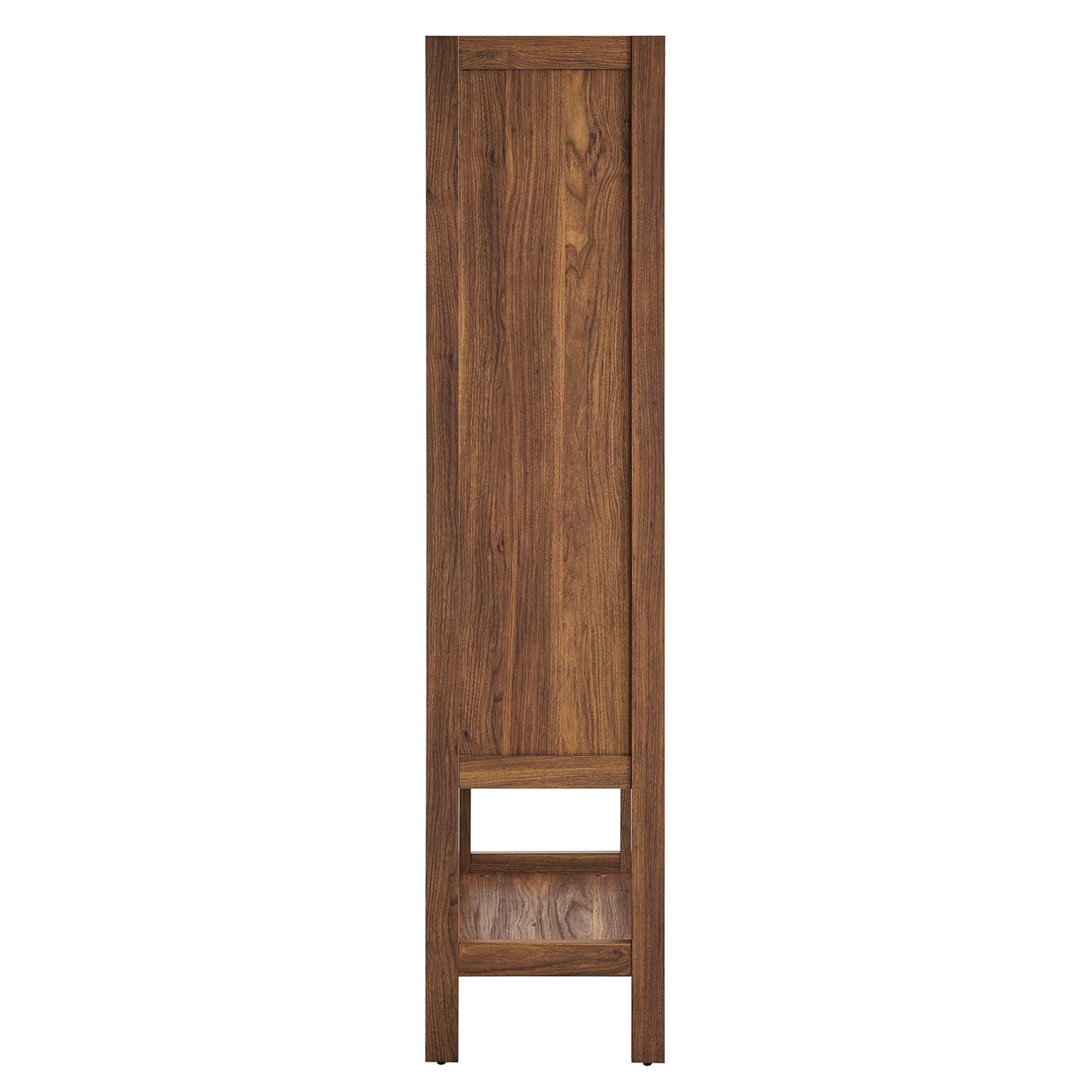 Capri Tall Wood Grain Standing Storage Cabinet, Walnut