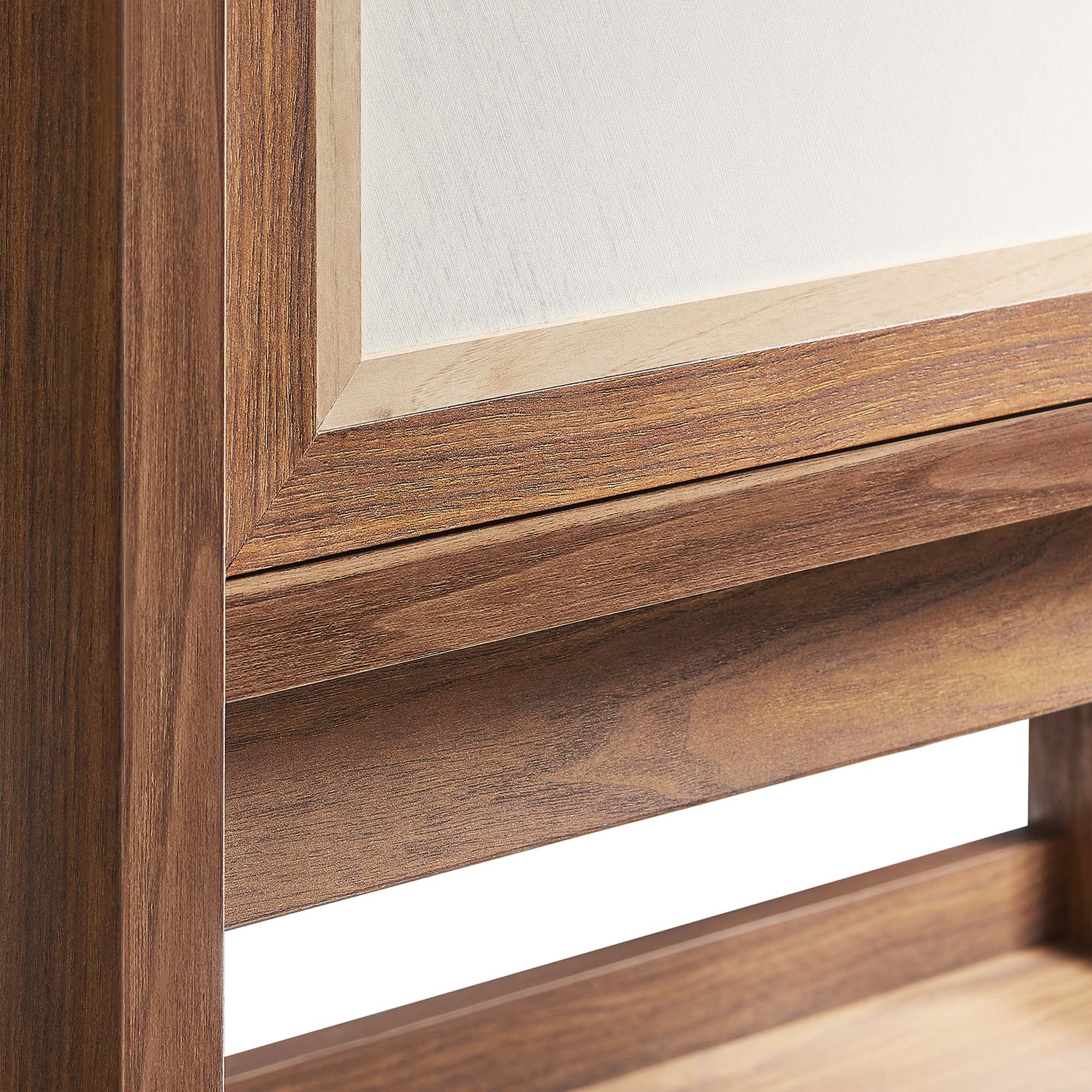 Capri Tall Wood Grain Standing Storage Cabinet, Walnut