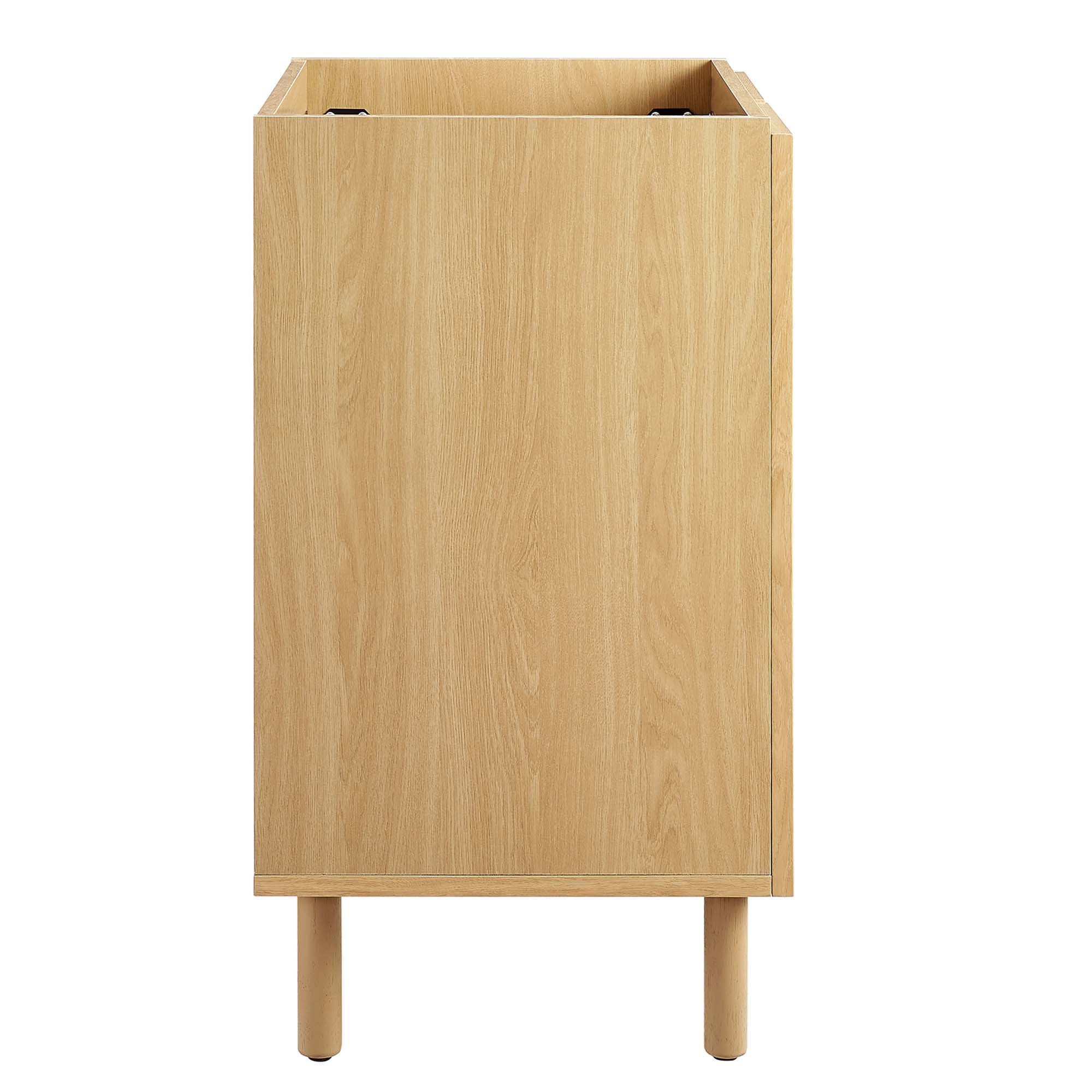 Calla 24" Perforated Metal Bathroom Vanity Cabinet (Sink Basin Not Included), Oak