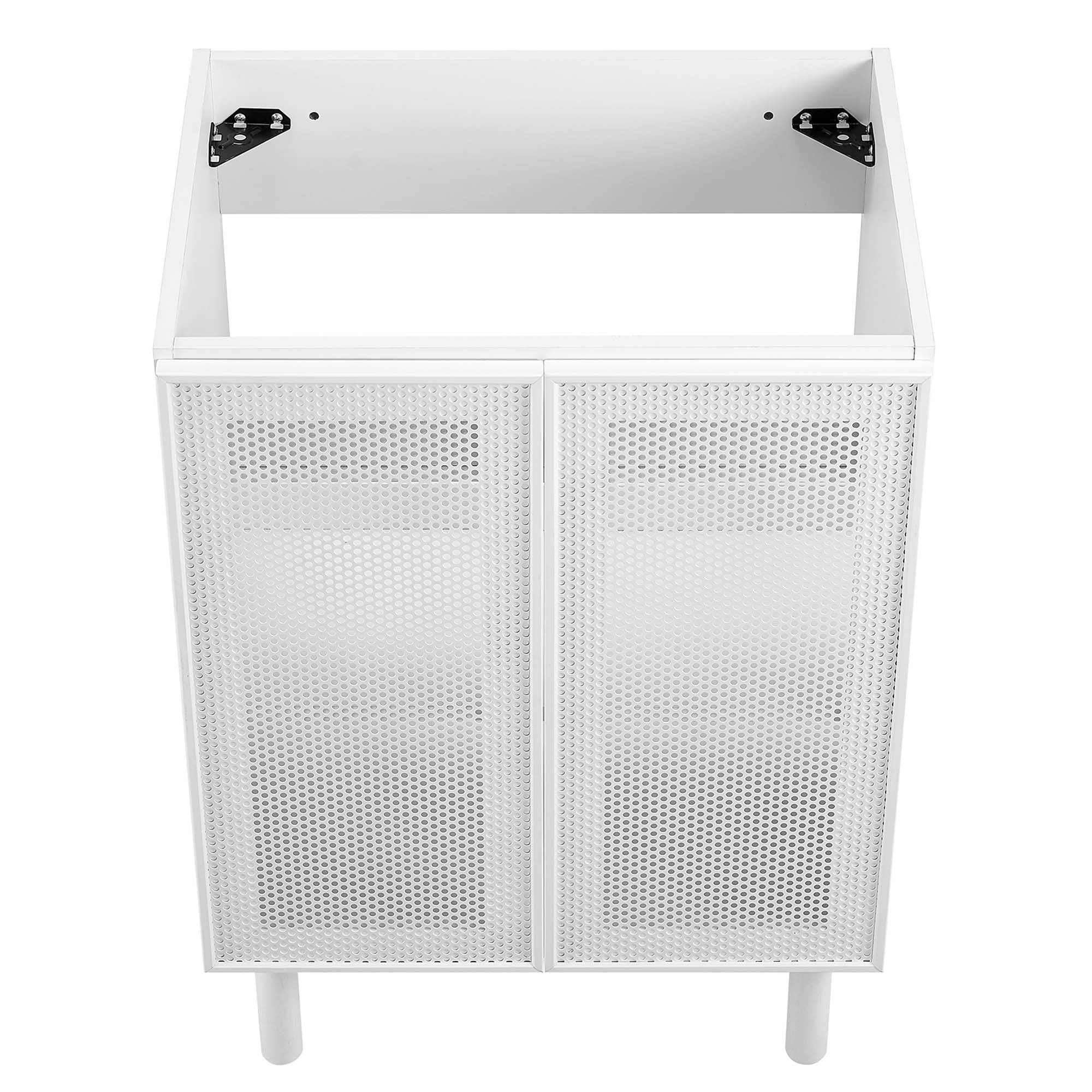Calla 24" Perforated Metal Bathroom Vanity Cabinet (Sink Basin Not Included), White