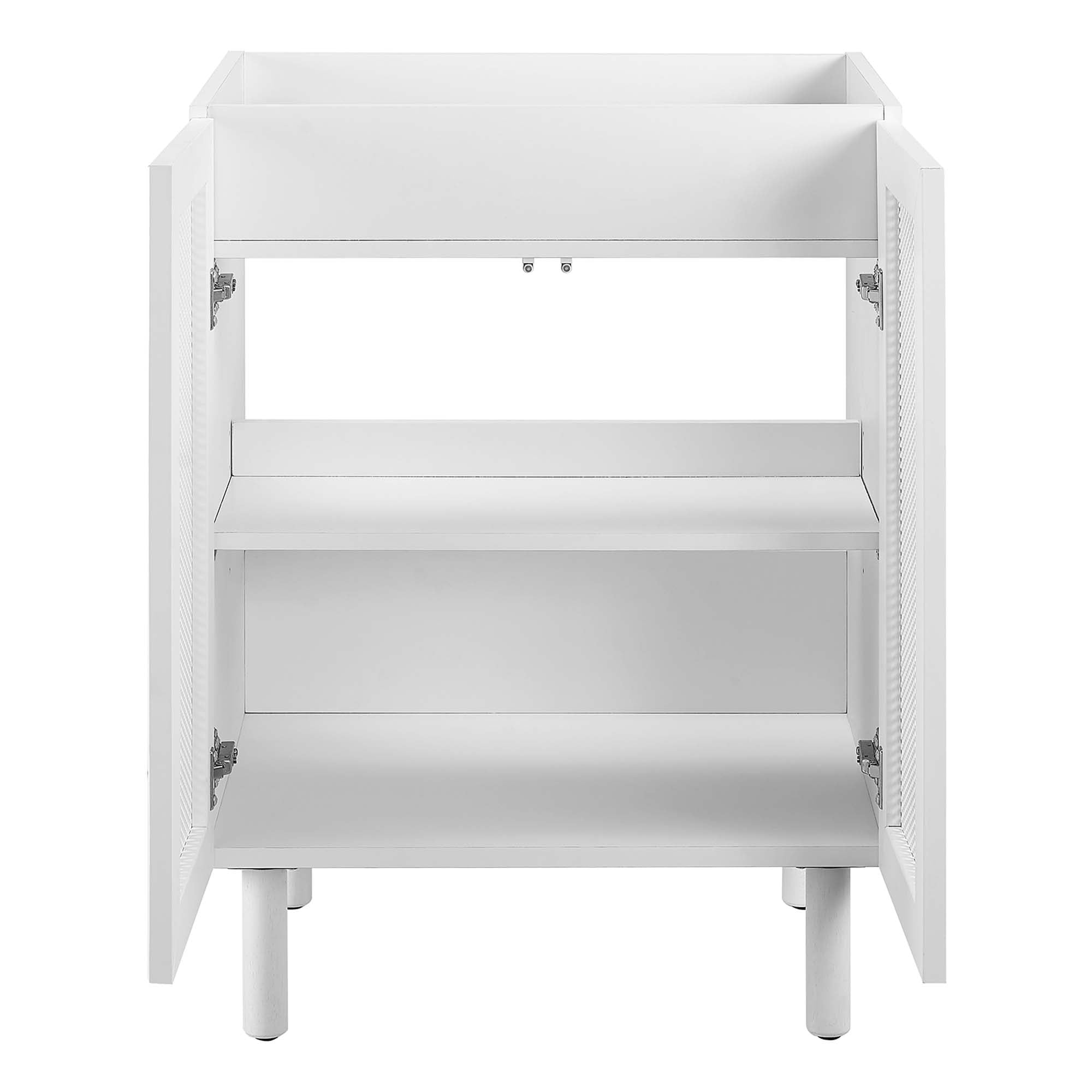Calla 24" Perforated Metal Bathroom Vanity Cabinet (Sink Basin Not Included), White