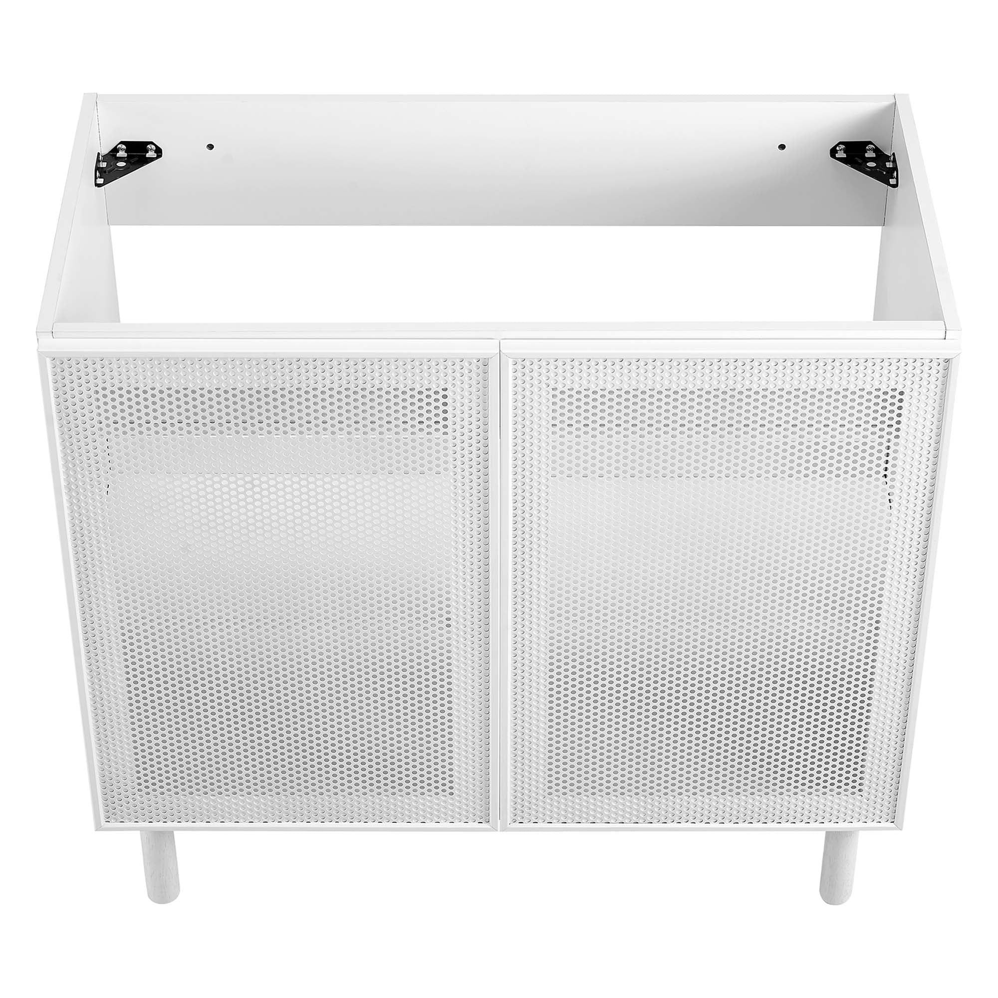 Calla 36" Perforated Metal Bathroom Vanity Cabinet (Sink Basin Not Included), White