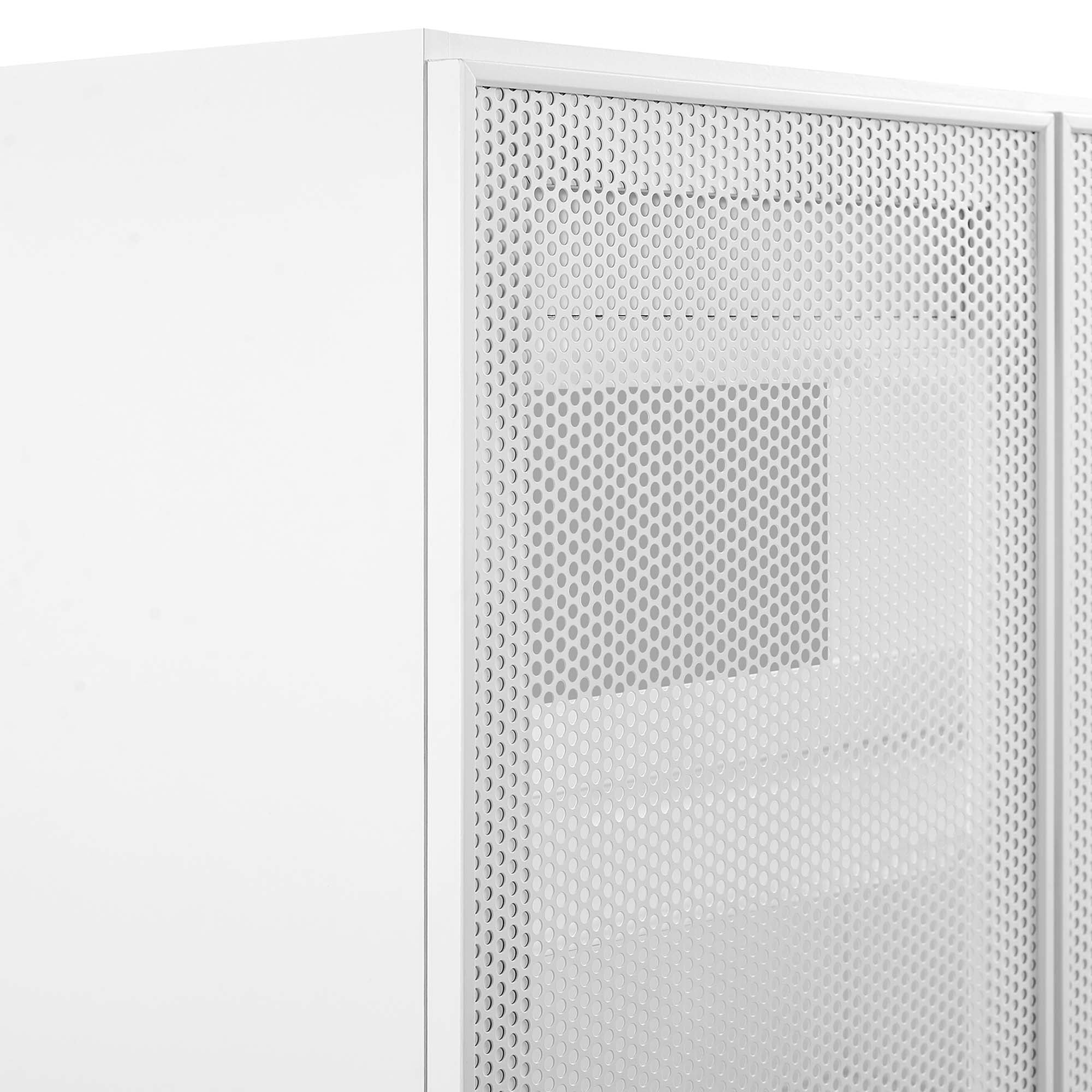 Calla 36" Perforated Metal Bathroom Vanity Cabinet (Sink Basin Not Included), White