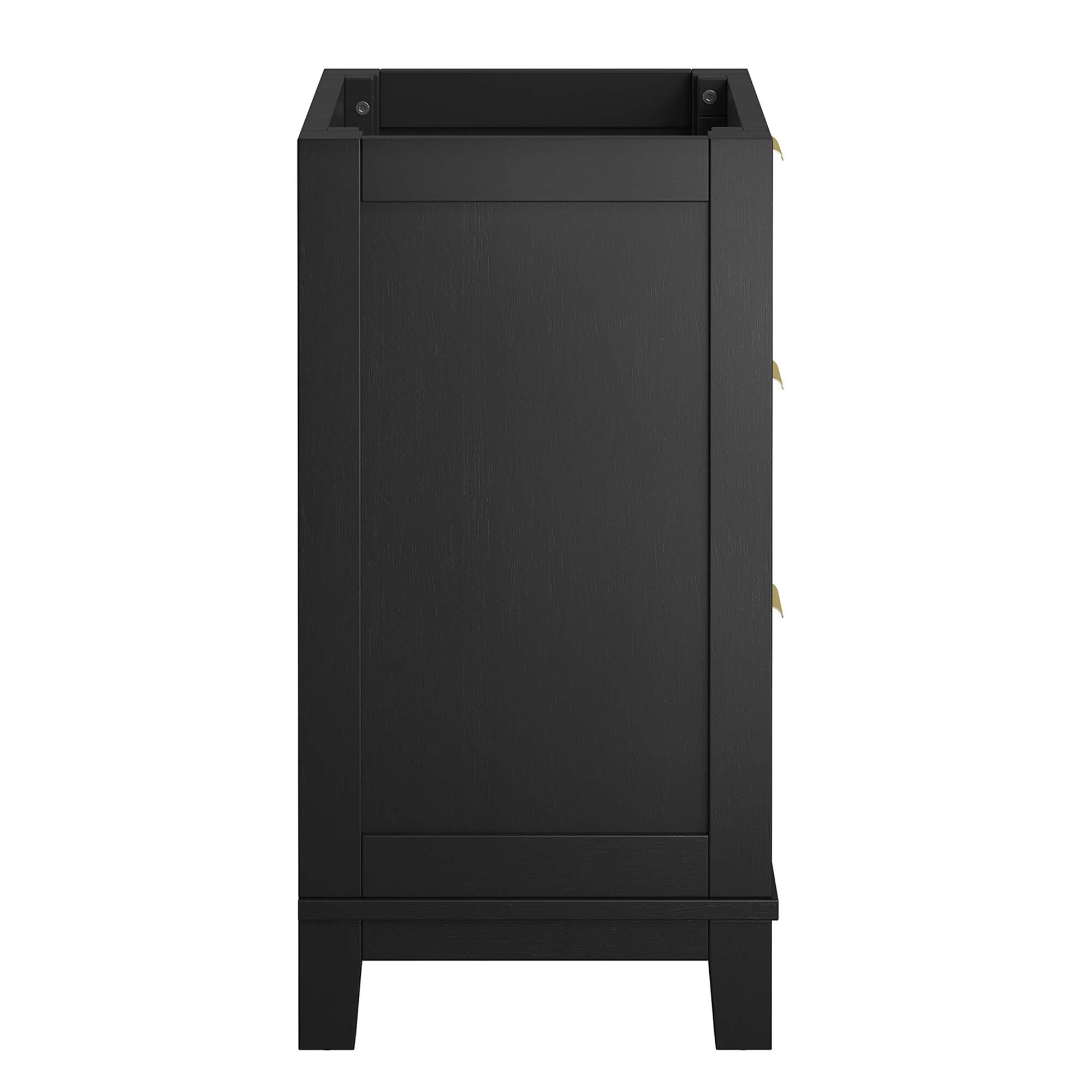 Dixie 24" Solid Wood Bathroom Vanity Cabinet (Sink Basin Not Included), Black