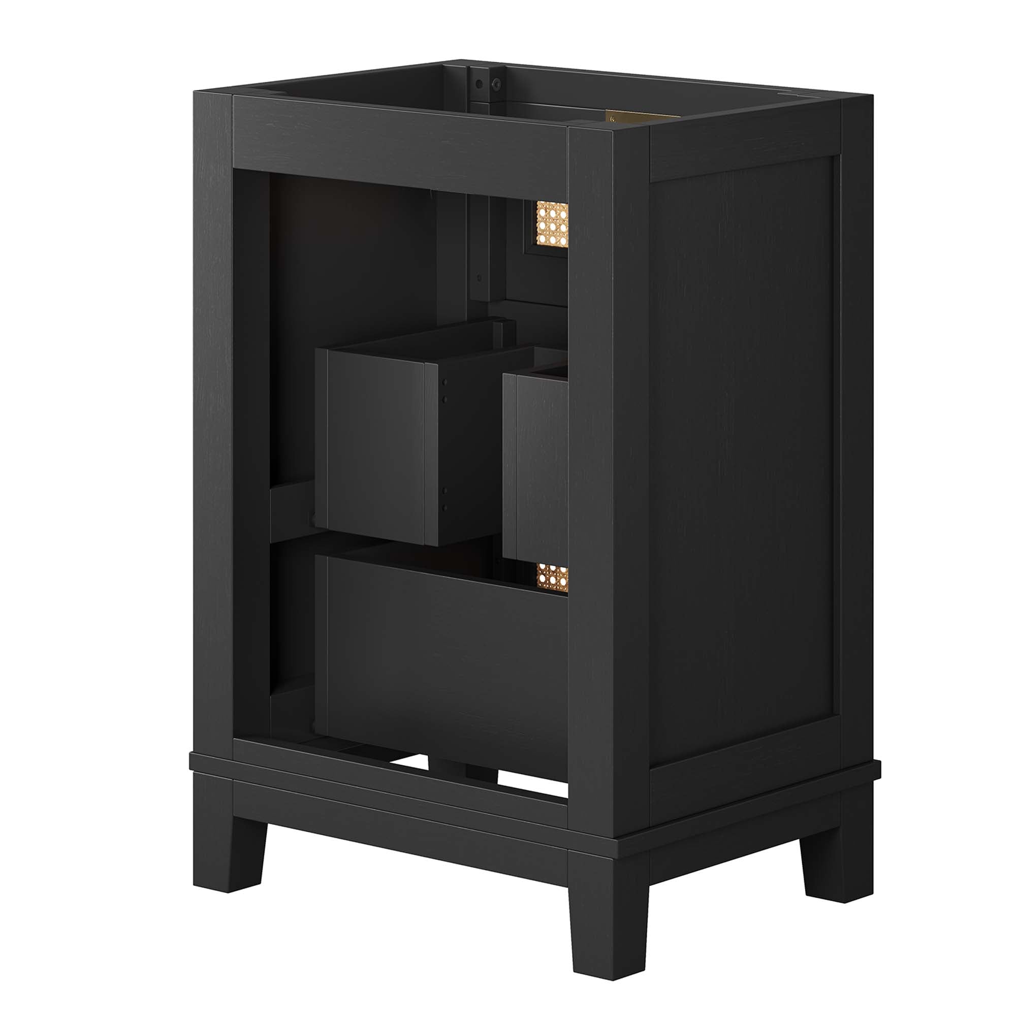 Dixie 24" Solid Wood Bathroom Vanity Cabinet (Sink Basin Not Included), Black