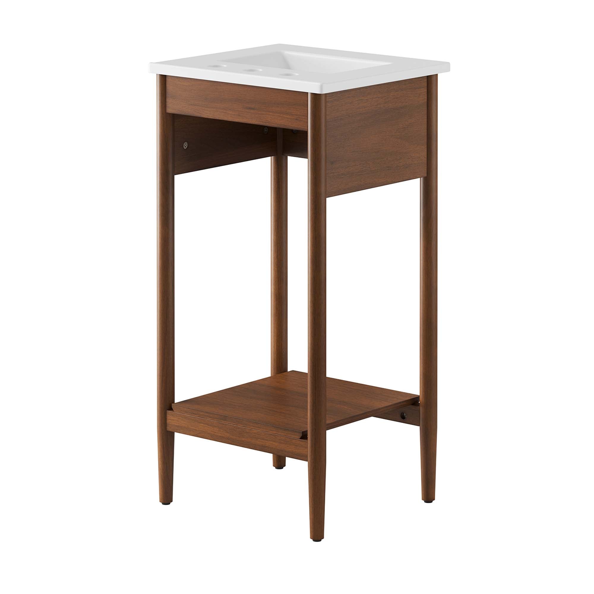 Zaire 18" Bathroom Vanity, Walnut White