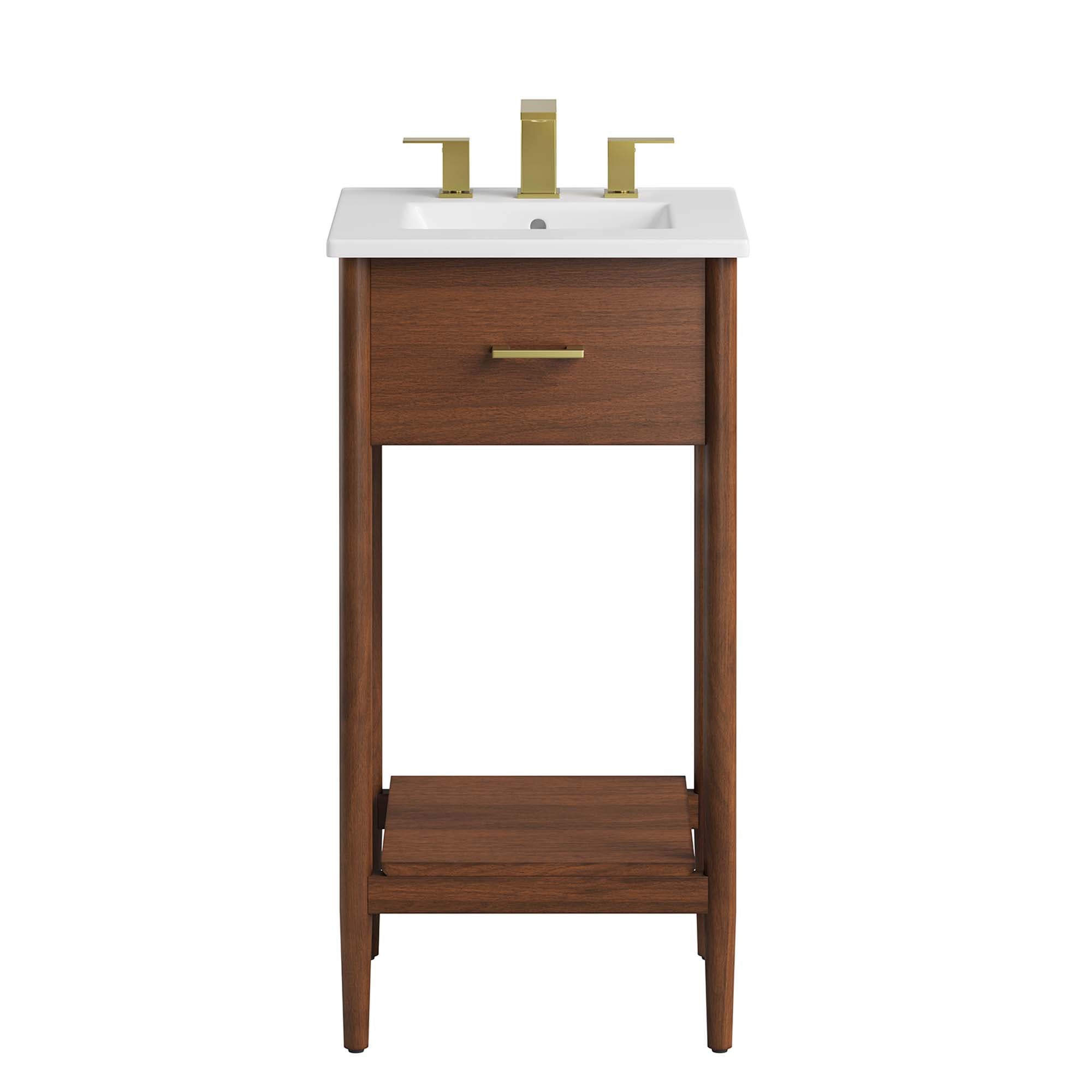 Zaire 18" Bathroom Vanity, Walnut White