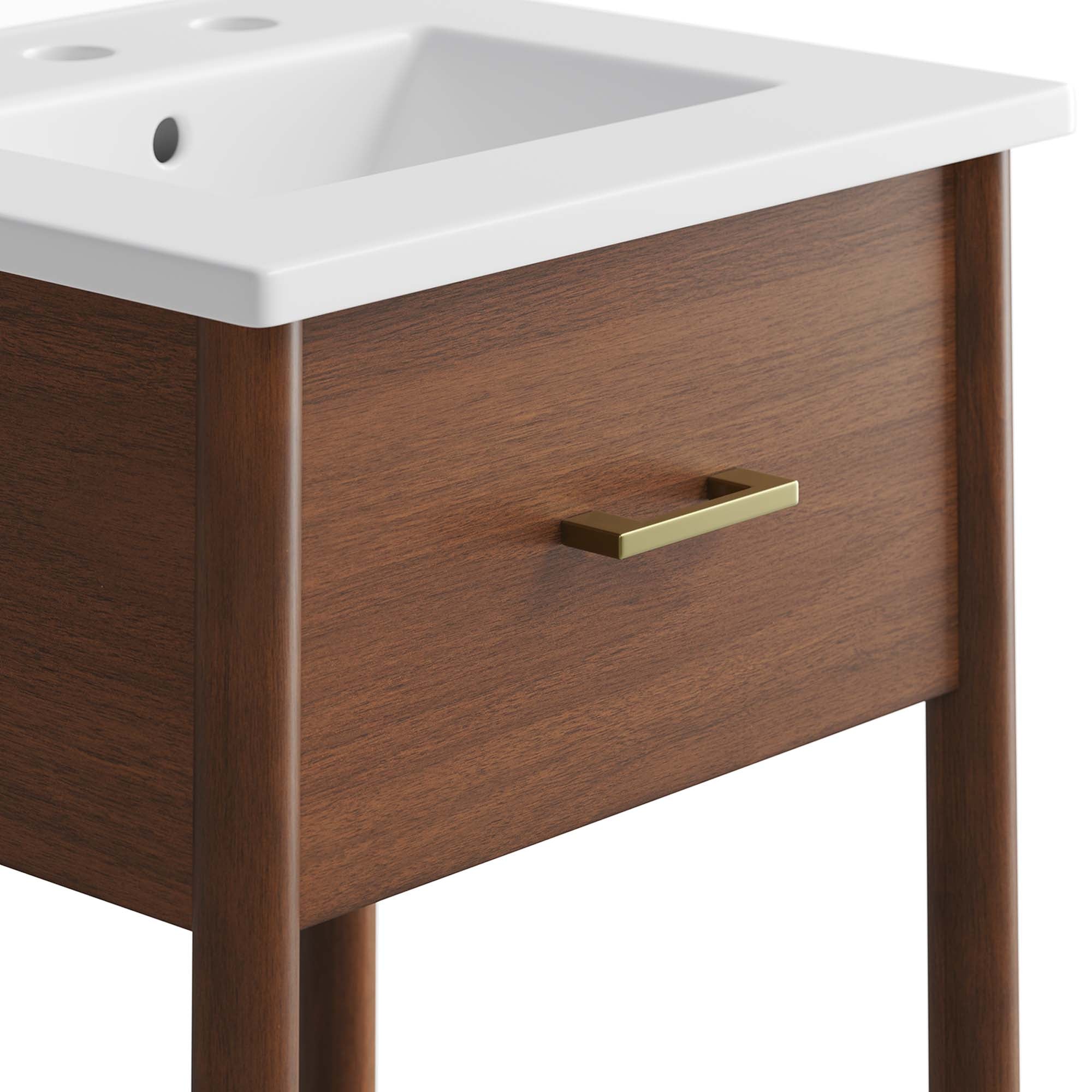 Zaire 18" Bathroom Vanity, Walnut White