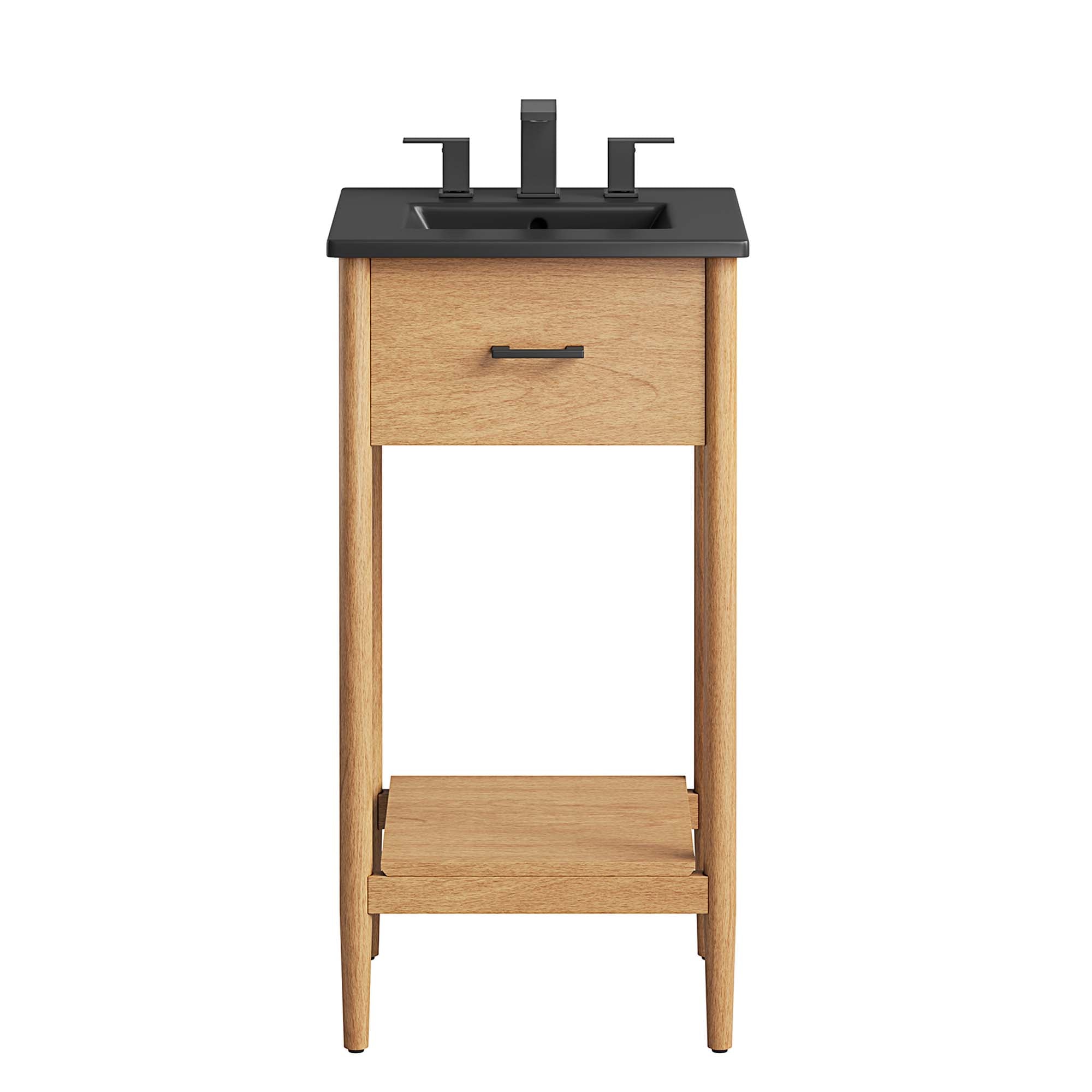 Zaire 18" Bathroom Vanity, Natural Black