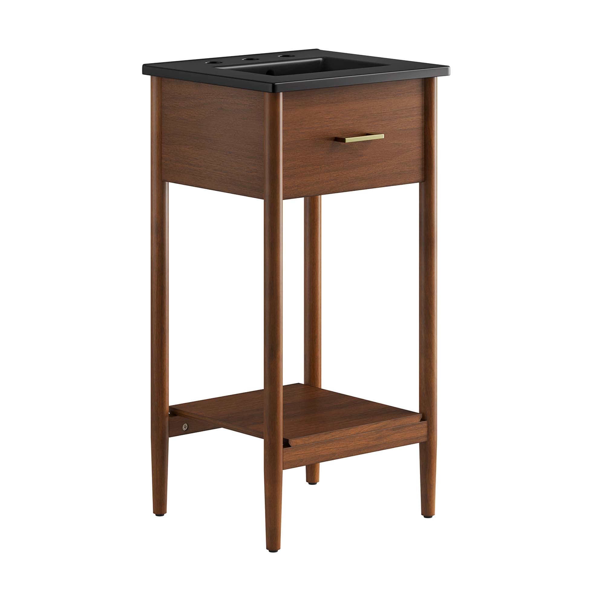Zaire 18" Bathroom Vanity, Walnut Black