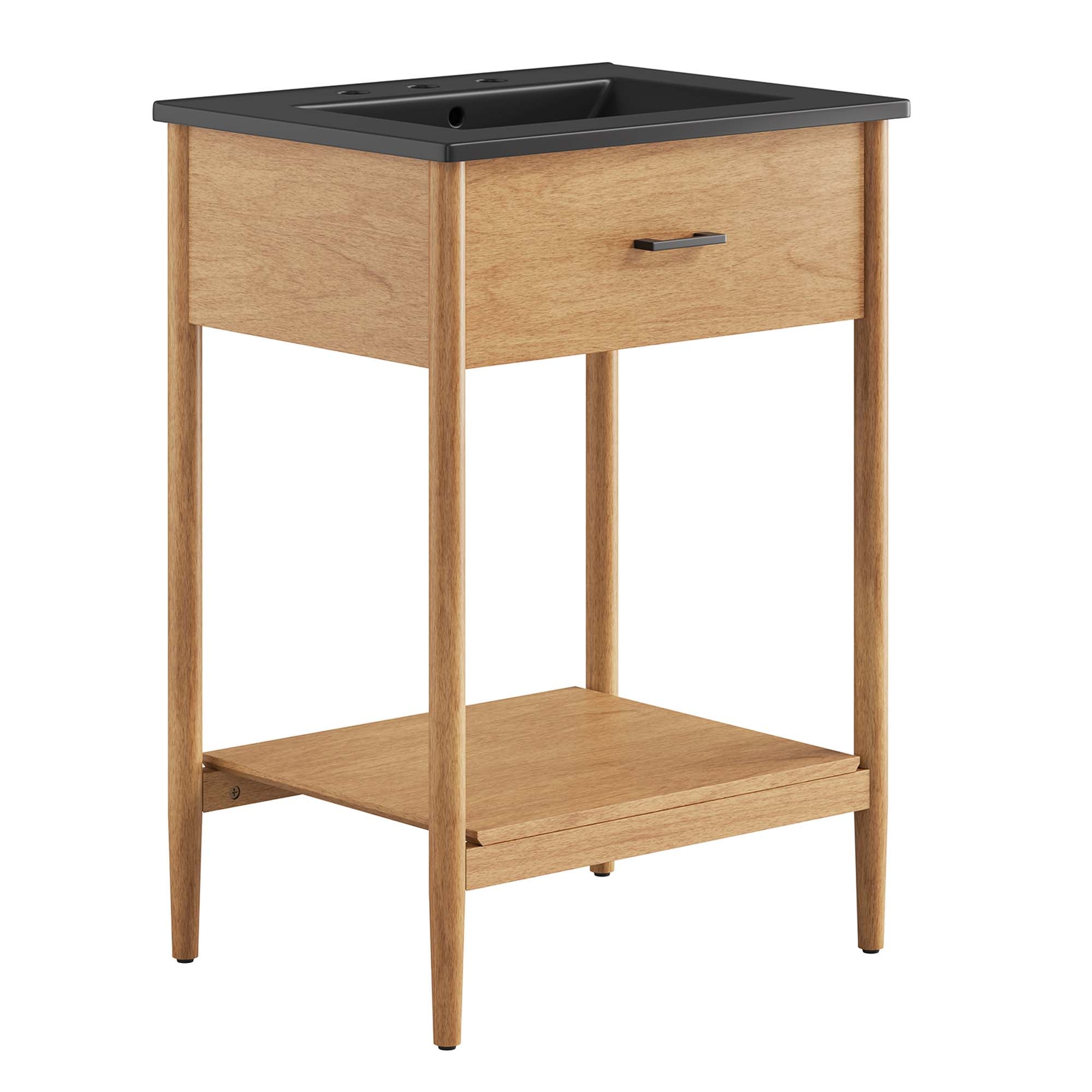 Zaire 24" Bathroom Vanity, Natural Black