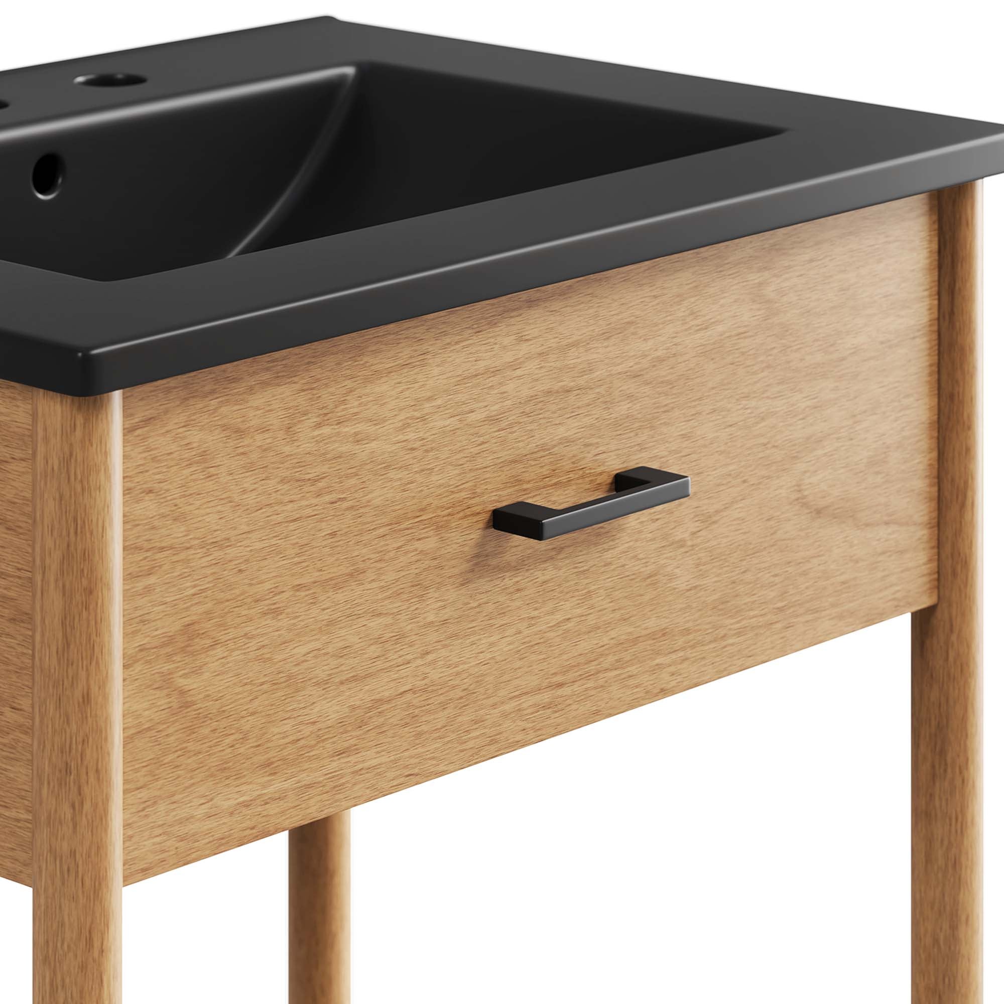 Zaire 24" Bathroom Vanity, Natural Black