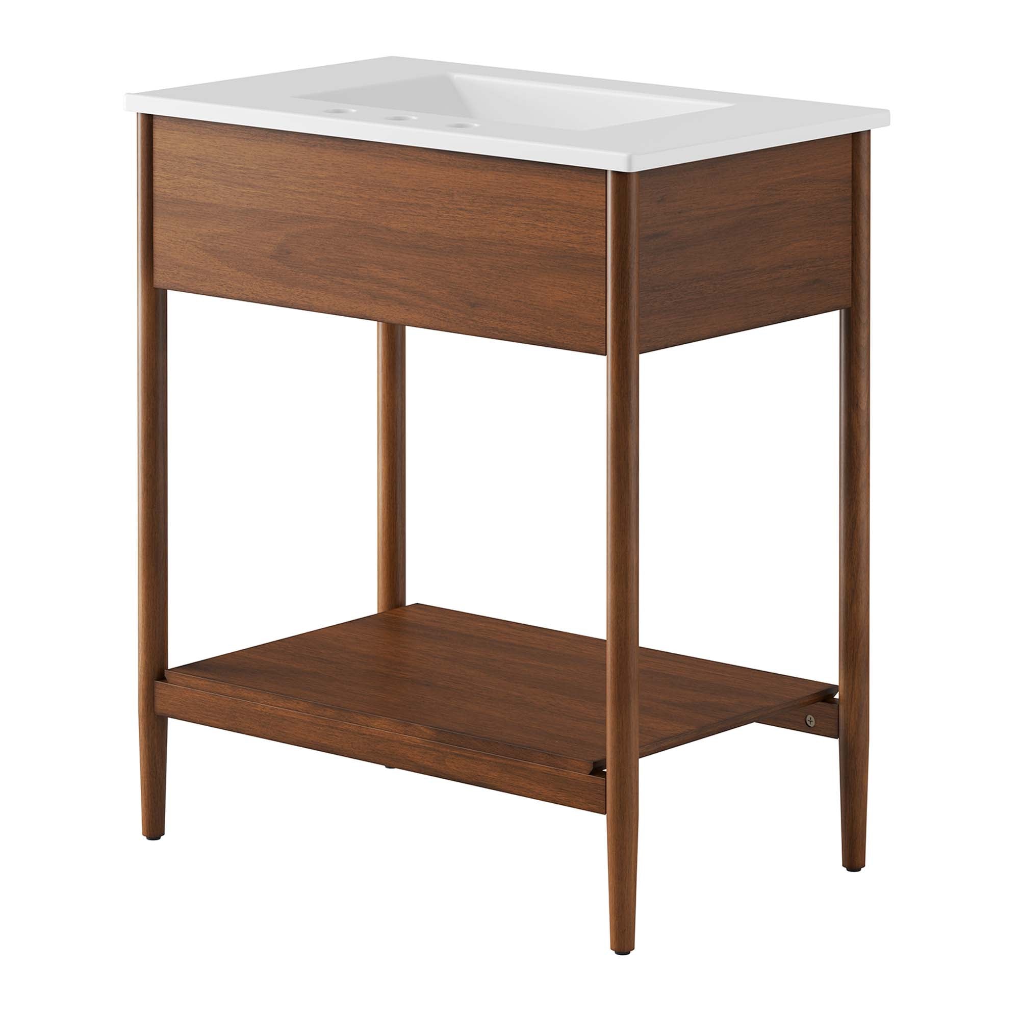 Zaire 30" Bathroom Vanity, Walnut White