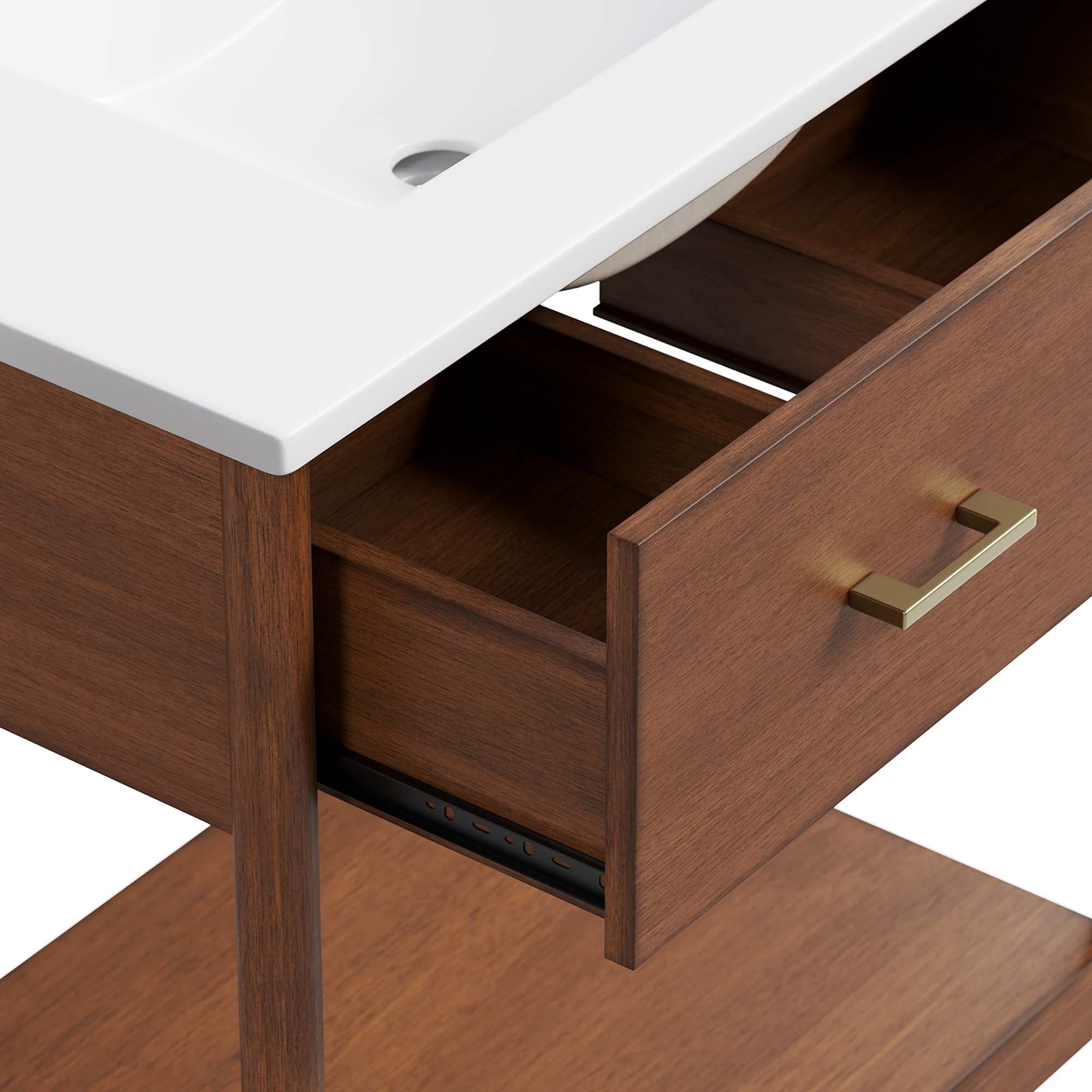 Zaire 30" Bathroom Vanity, Walnut White