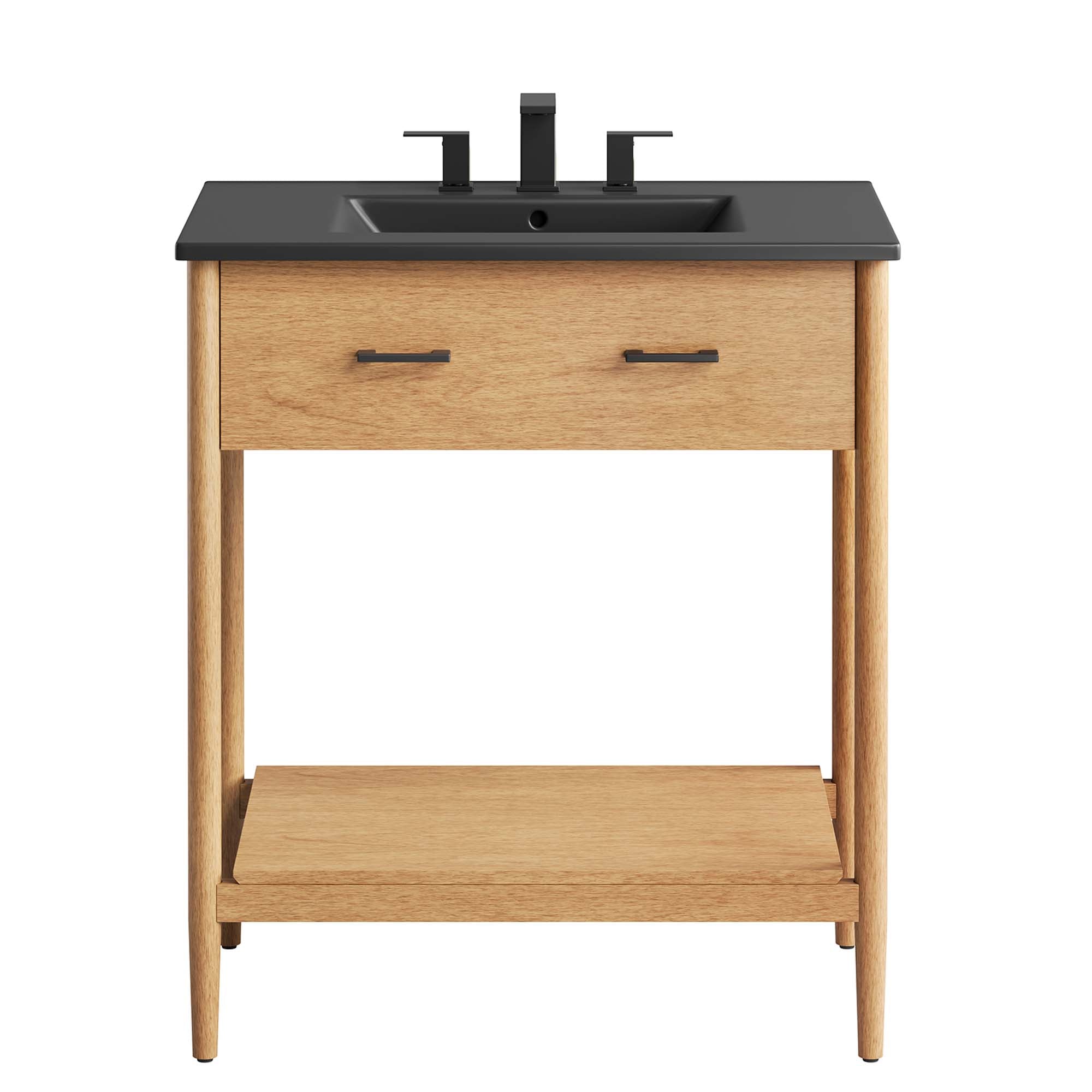 Zaire 30" Bathroom Vanity, Natural Black
