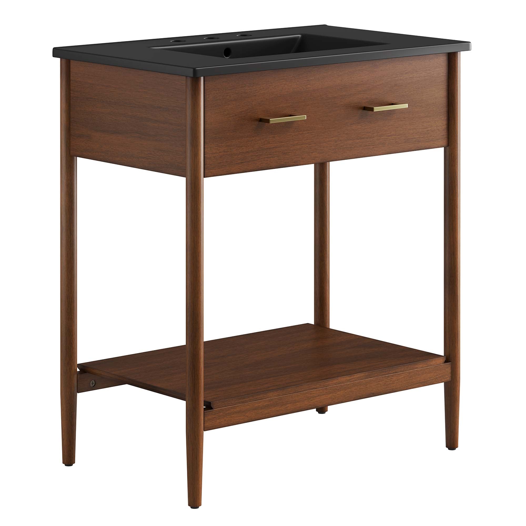 Zaire 30" Bathroom Vanity, Walnut Black